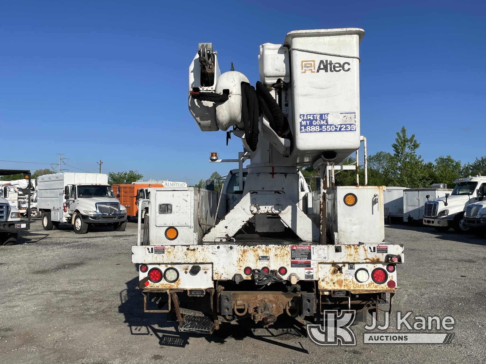 (Plymouth Meeting, PA) Altec AM55, Over-Center Material Handling Bucket Truck rear mounted on 2011 F