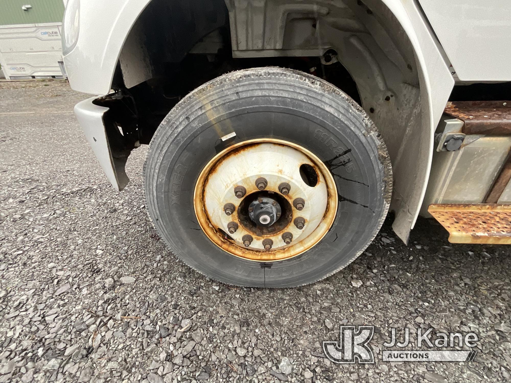 (Victor, NY) Altec AM55-E, Over-Center Material Handling Bucket Truck rear mounted on 2018 Freightli