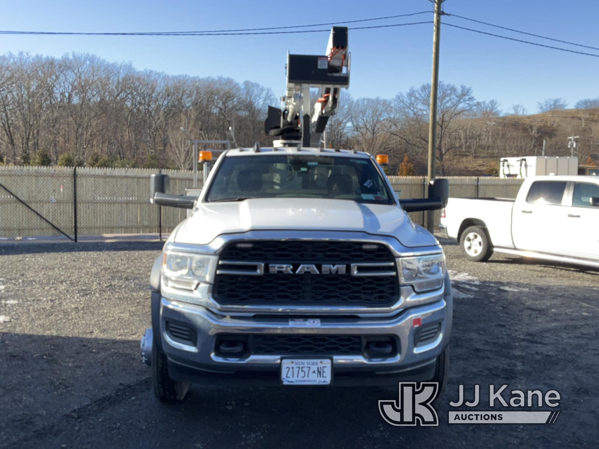 (Kings Park, NY) Versalift SST40EIH-02, Articulating & Telescopic Bucket Truck mounted behind cab on