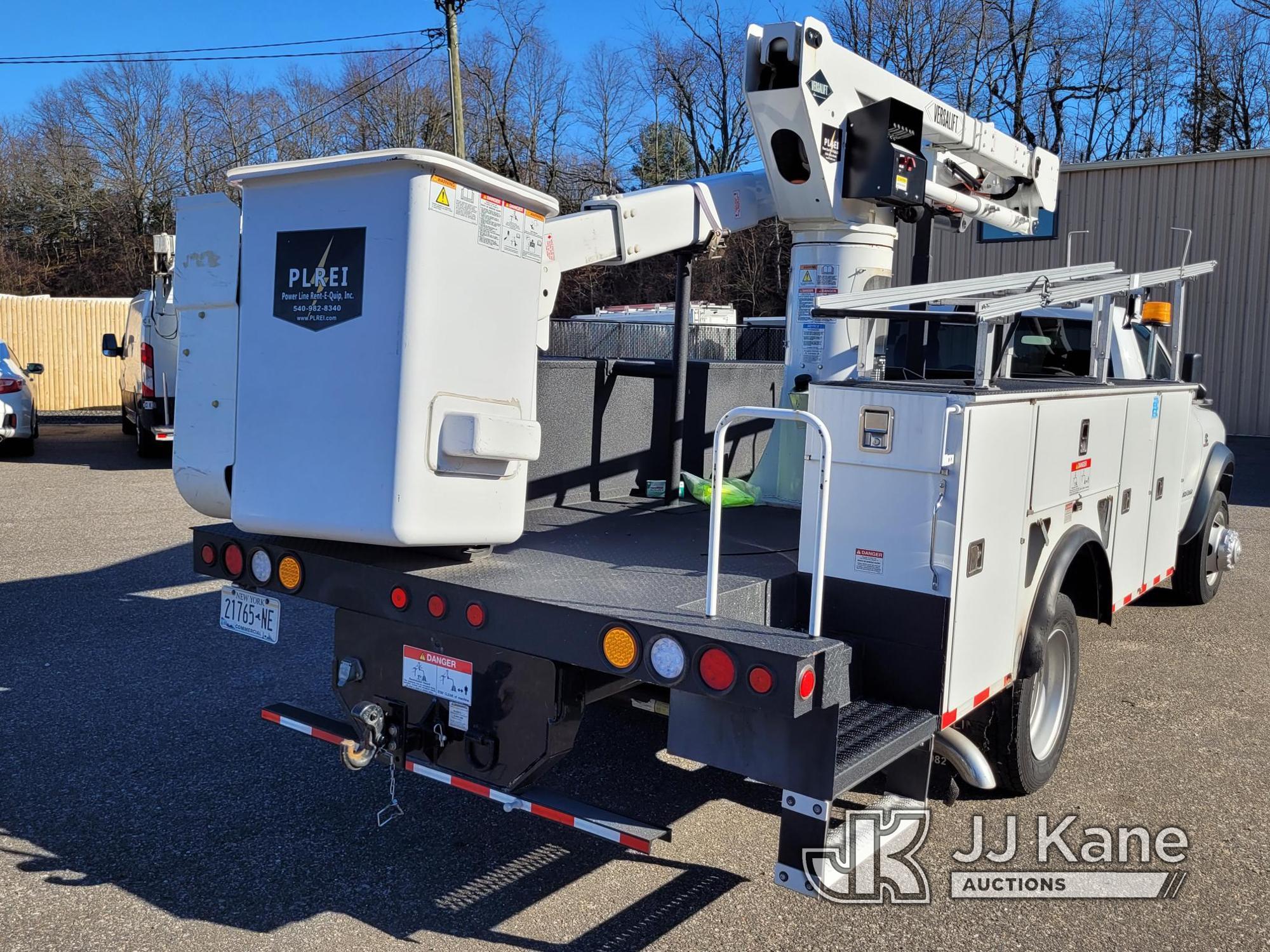 (Kings Park, NY) Versalift SST40EIH-02, Articulating & Telescopic Bucket Truck mounted behind cab on