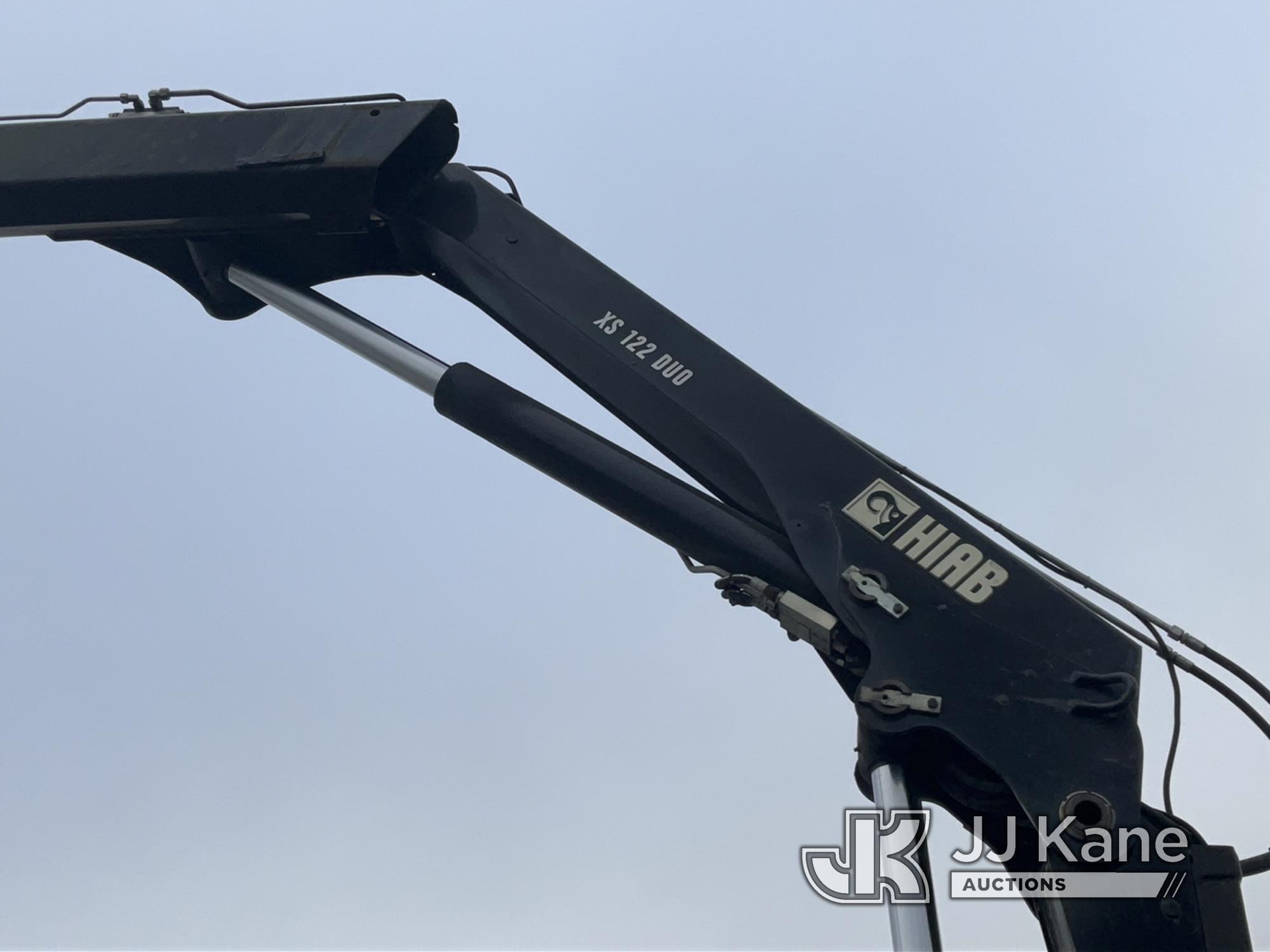 (Plymouth Meeting, PA) Hiab XS B-3 122, Knuckleboom Crane mounted behind cab on 2014 Freightliner M2