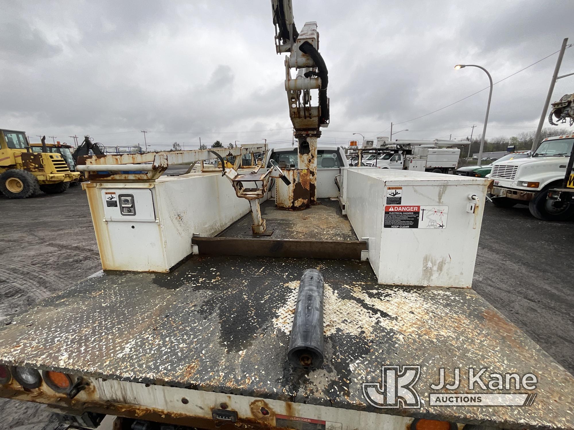 (Rome, NY) Altec AT41M, Articulating & Telescopic Material Handling Bucket Truck mounted behind cab