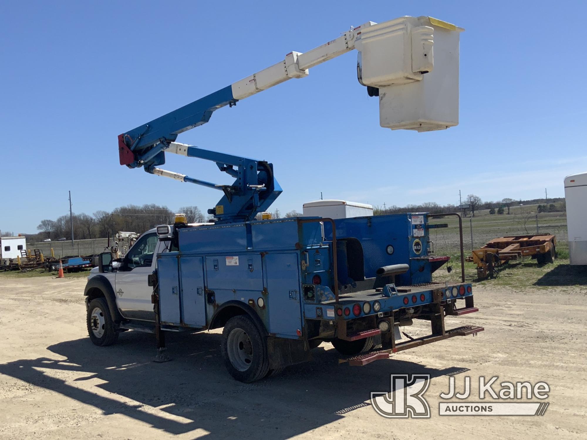 (Charlotte, MI) HiRanger LT38, Articulating & Telescopic Bucket Truck mounted behind cab on 2014 For