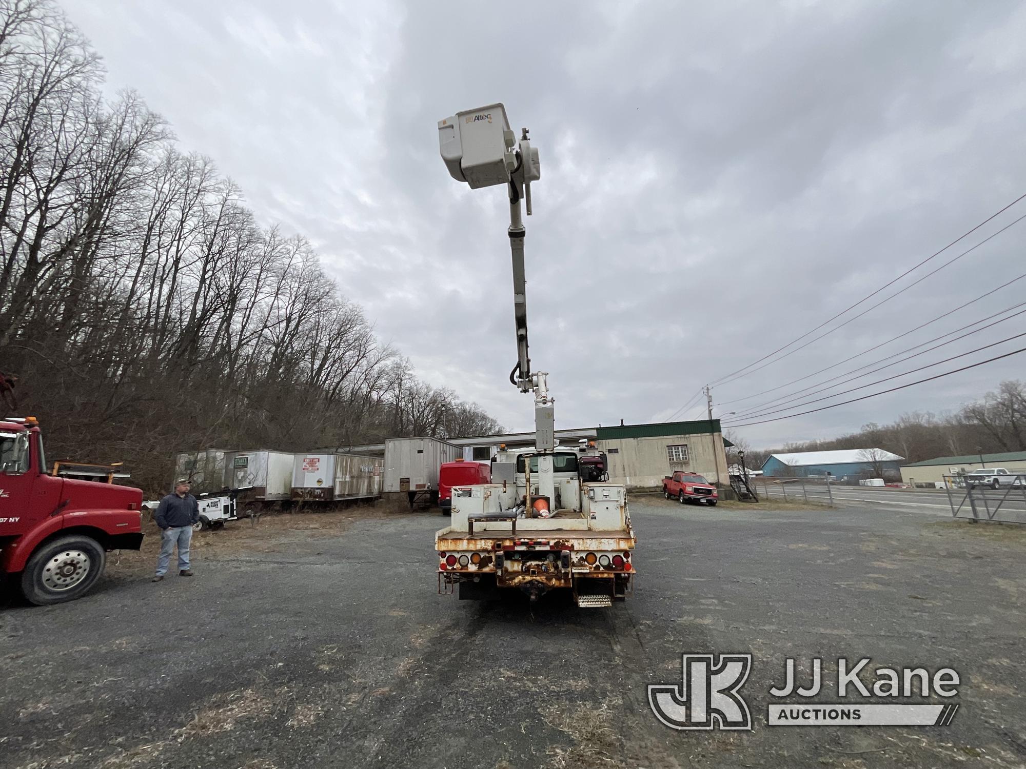 (Rensselaer, NY) Altec TA41M, Articulating & Telescopic Material Handling Bucket Truck mounted behin