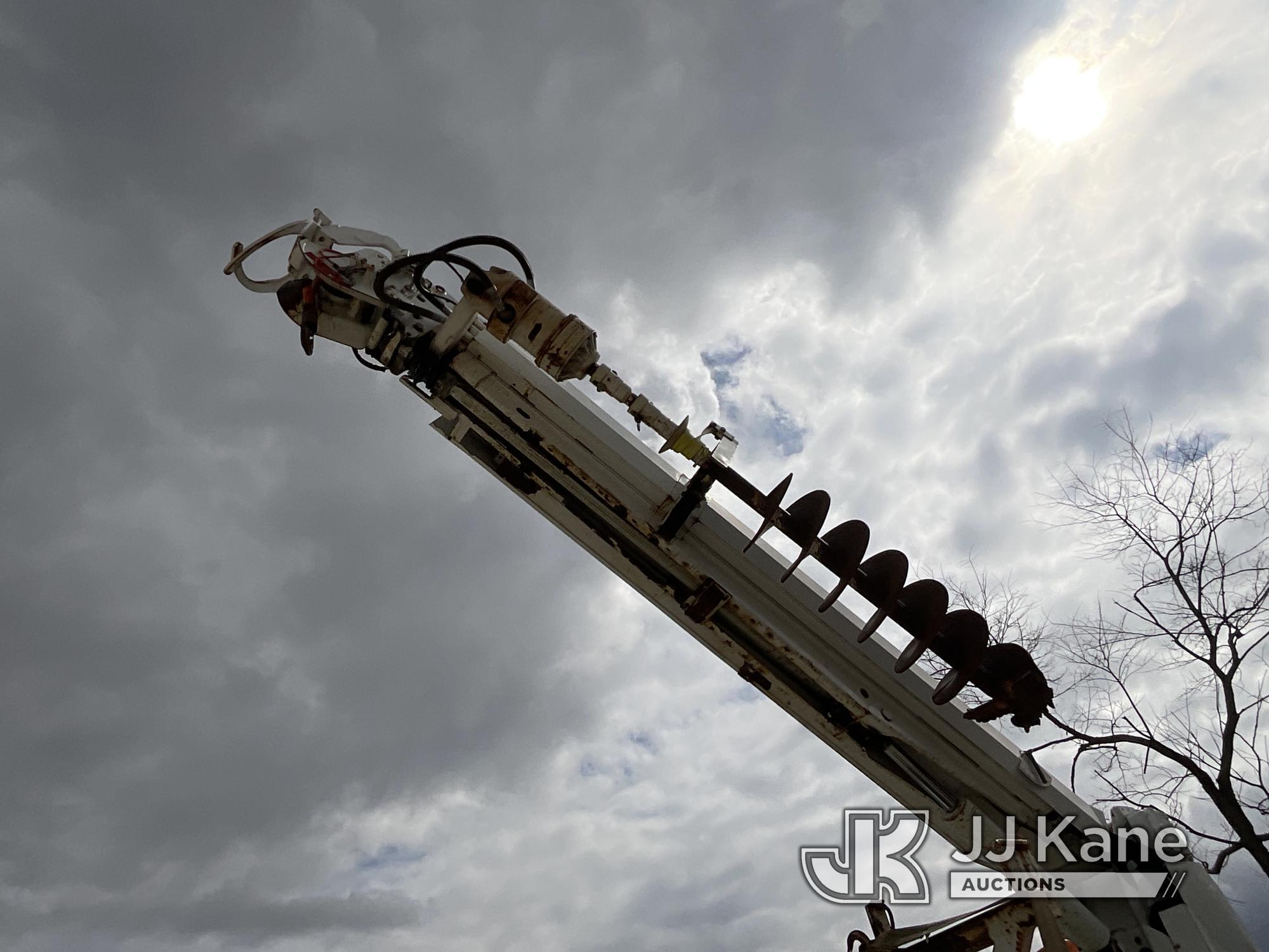 (London, OH) Altec DM45T, Digger Derrick rear mounted on 2004 International 4400 Utility Truck, Inve