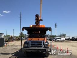 (Charlotte, MI) Altec LR760E70, Over-Center Elevator Bucket Truck mounted behind cab on 2013 Ford F7