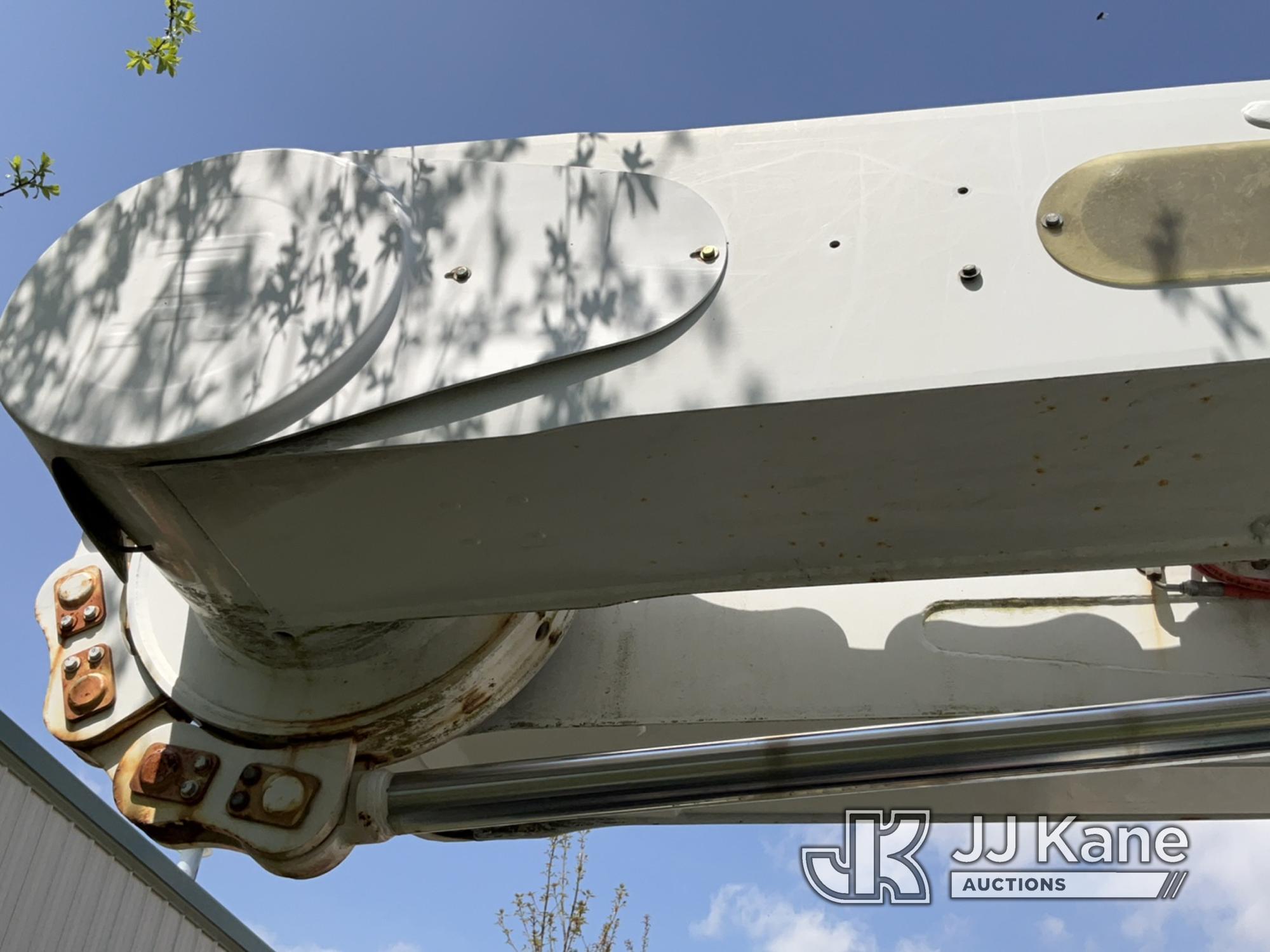 (Bellport, NY) Altec AM55, Over-Center Material Handling Bucket rear mounted on 2011 Freightliner M2