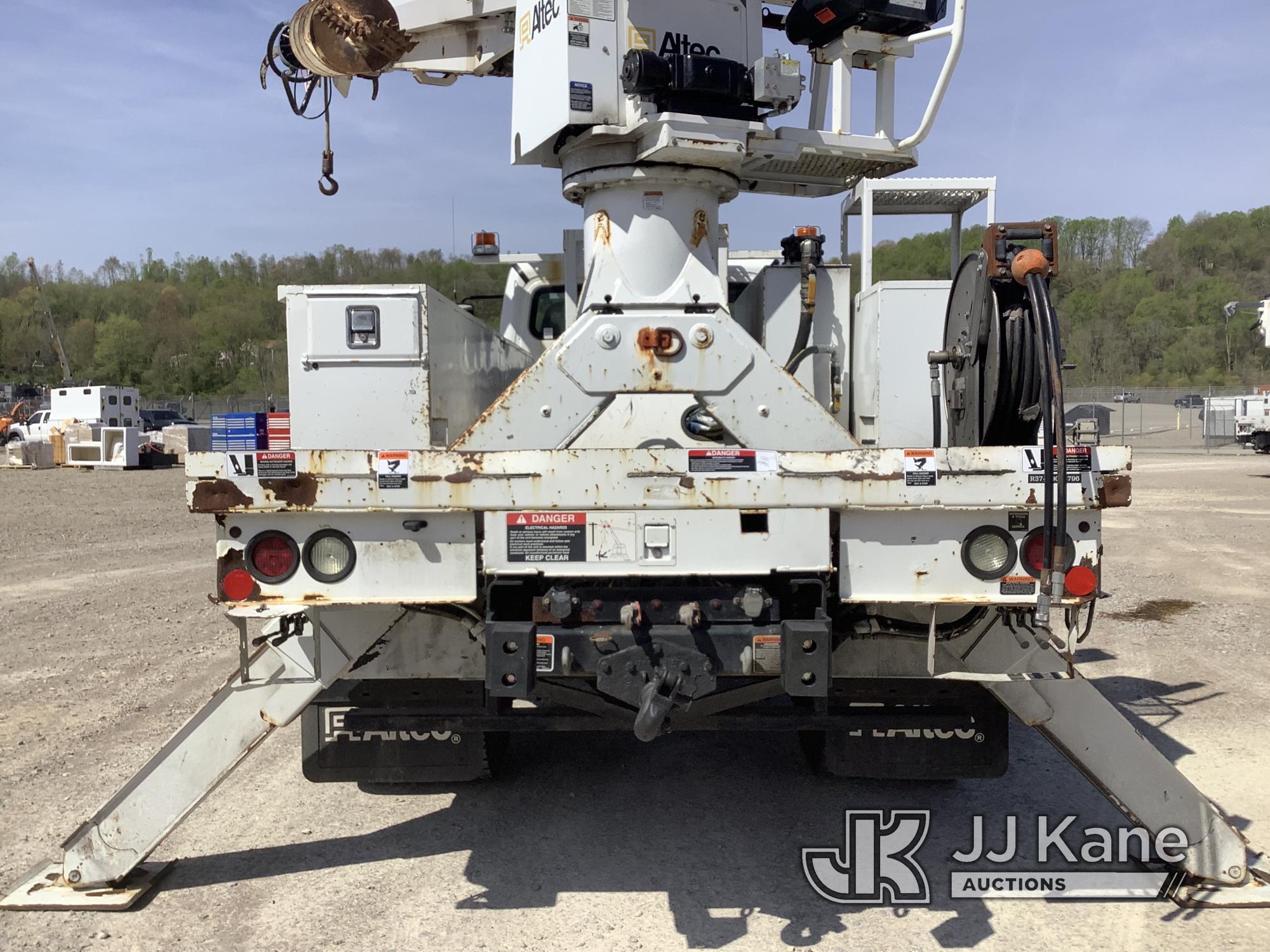 (Smock, PA) Altec DM47B-TR, Digger Derrick rear mounted on 2017 Freightliner M2 106 Utility Truck Ru