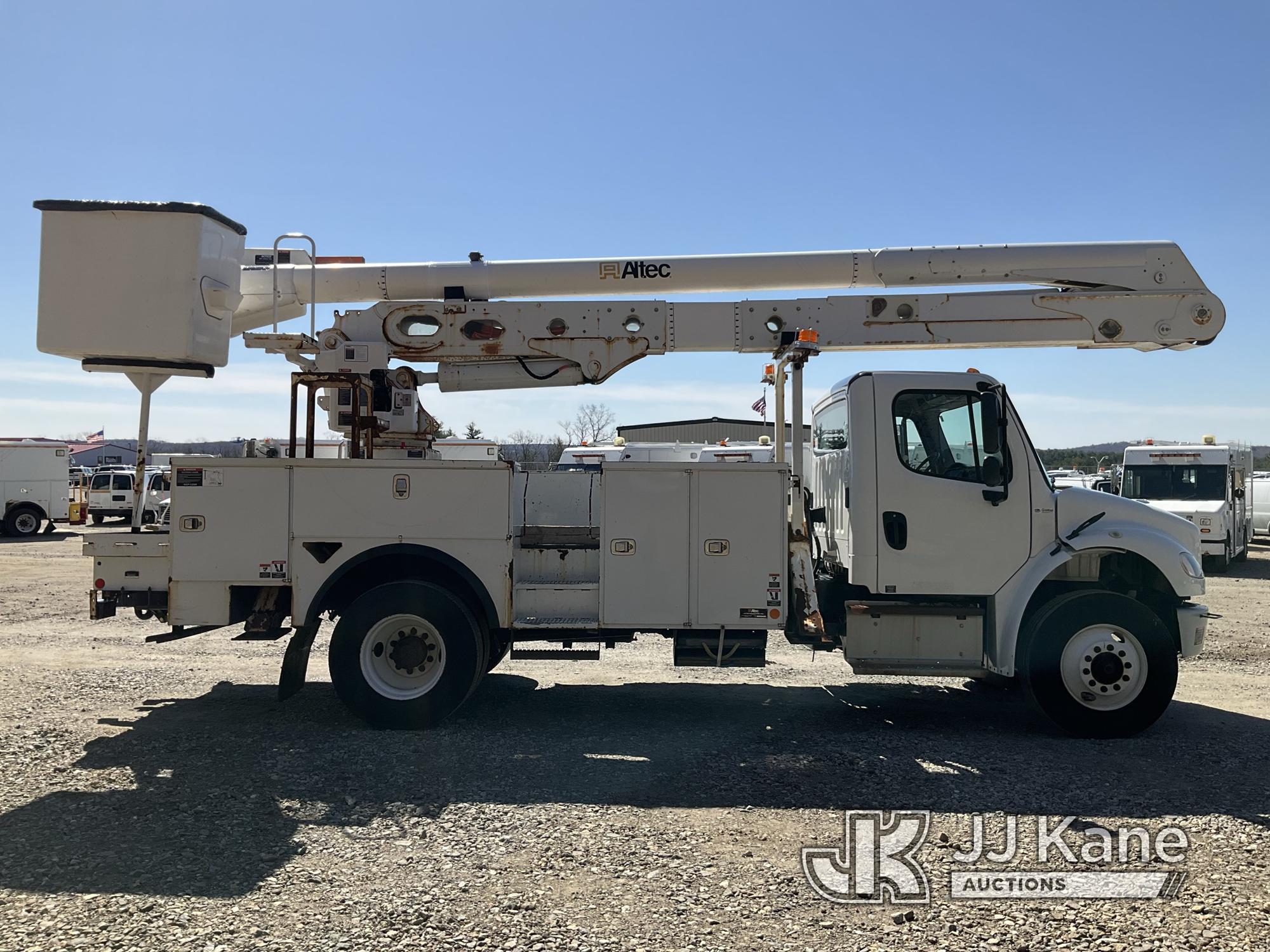 (Shrewsbury, MA) Altec AA55, Material Handling Bucket Truck rear mounted on 2019 Freightliner M2 106