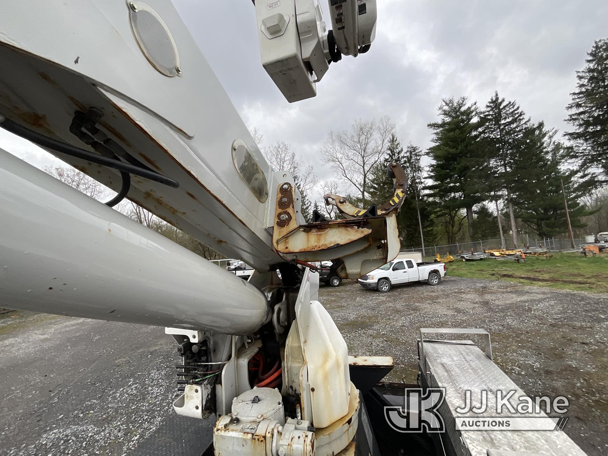 (Victor, NY) Altec AM55-E, Over-Center Material Handling Bucket Truck rear mounted on 2019 Kenworth