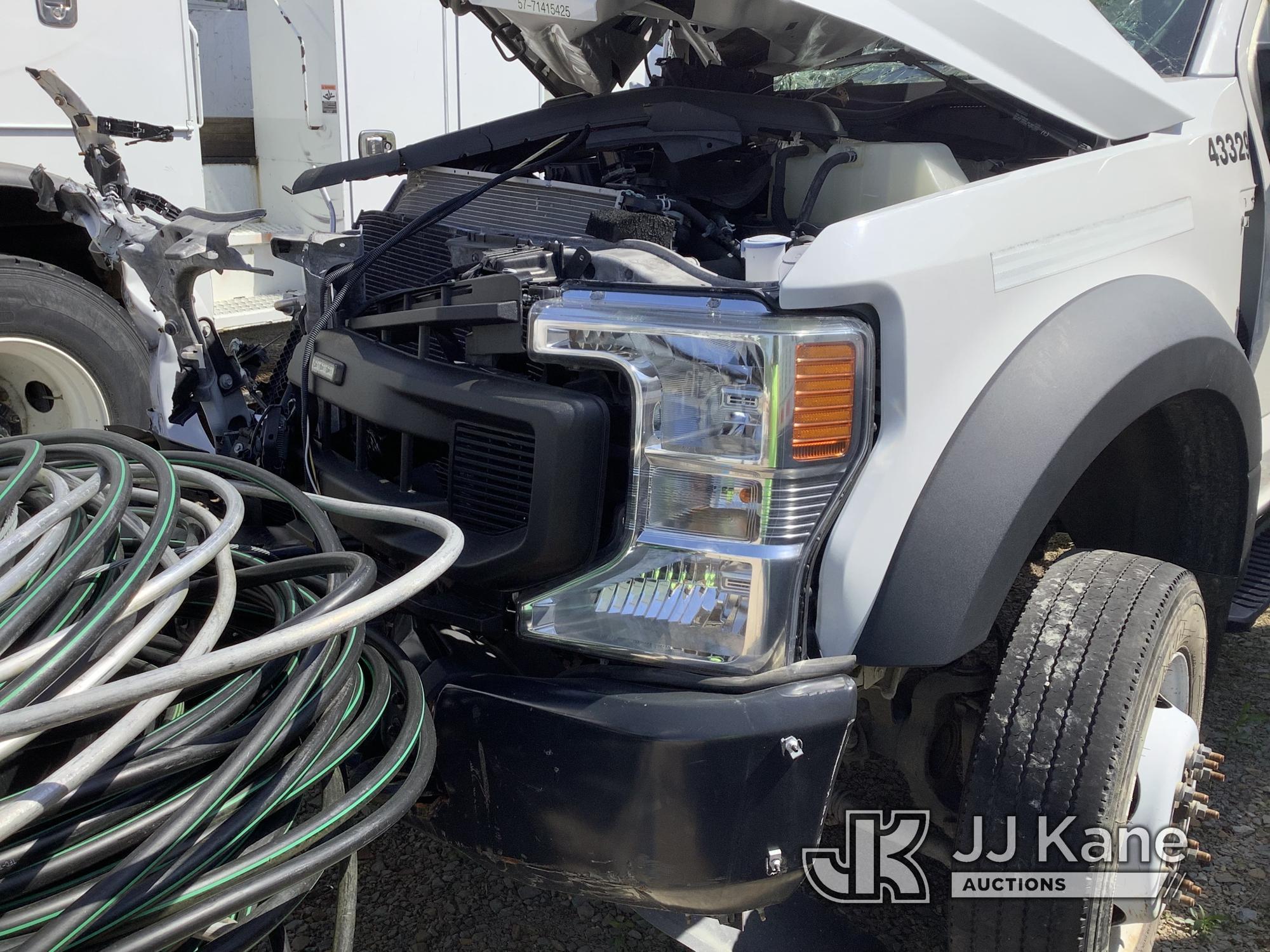 (Smock, PA) 2020 Ford F450 Service Truck Wrecked, Not Running, Frame & Body Damage, Condition Unknow