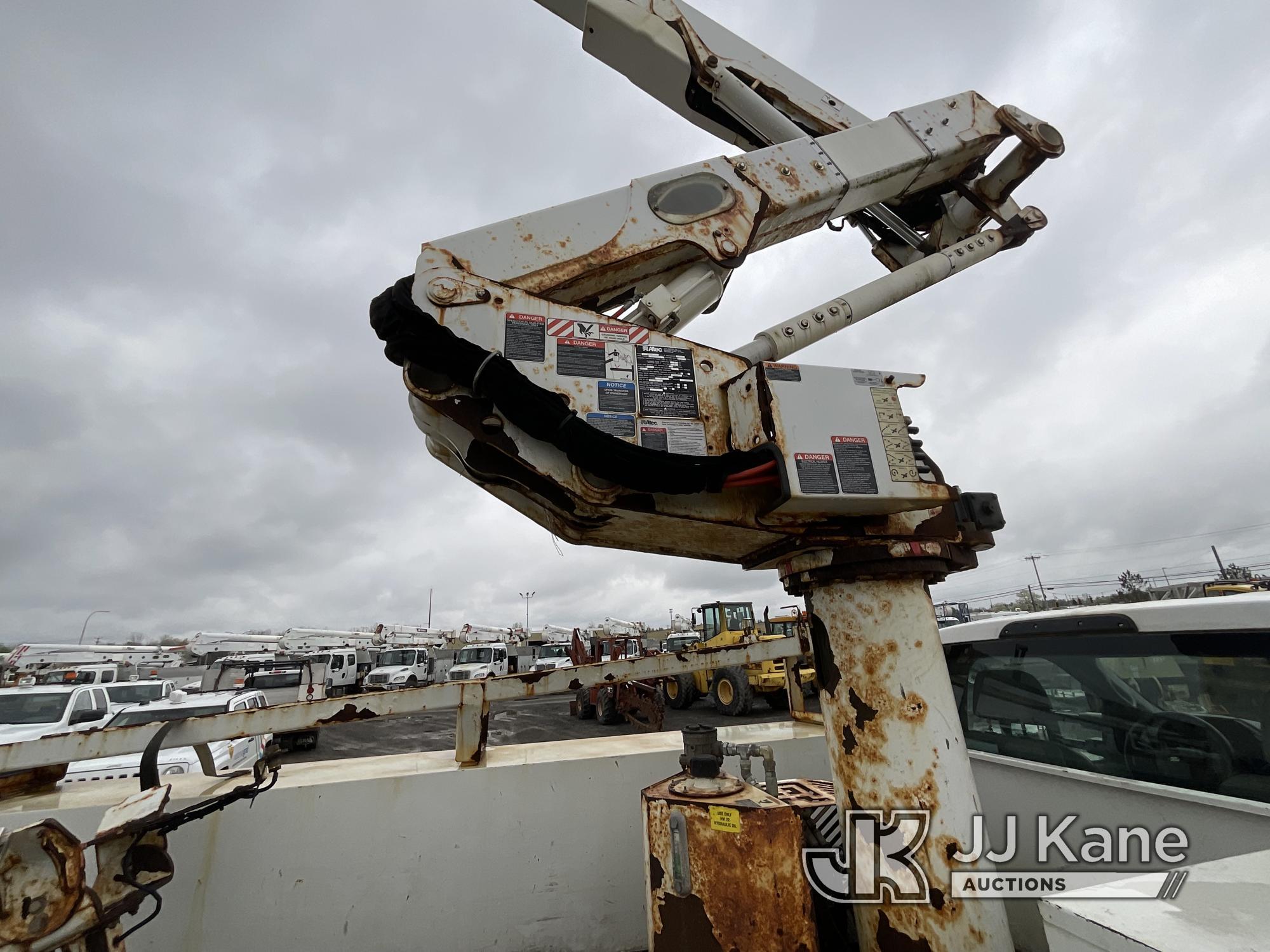 (Rome, NY) Altec AT41M, Articulating & Telescopic Material Handling Bucket Truck mounted behind cab