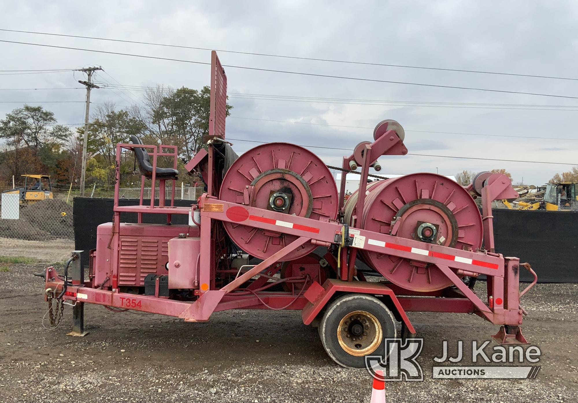 (Charlotte, MI) 1994 Hydra Tension 4 Drum Puller/Tensioner Runs, Operates, Jump to Start, Bad Thrott