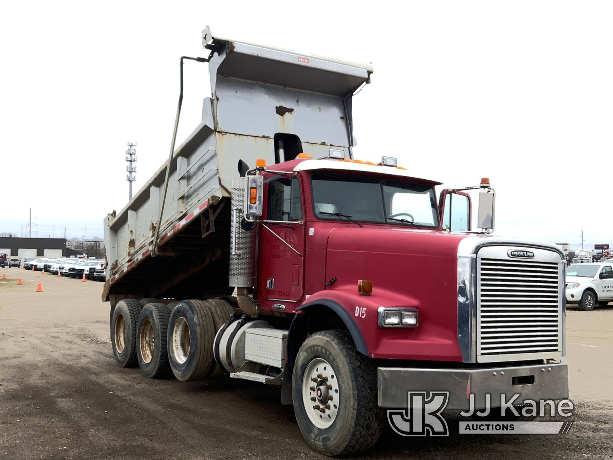 (Charlotte, MI) 2001 Freightliner FLD120SD Tri-Axle Dump Truck Runs, Moves, Operates, Drivers Door W