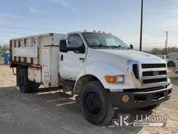 (Charlotte, MI) 2013 Ford F650 Chipper Dump Truck Runs, Moves, Jump To Start, PTO Engages, Dump Bed