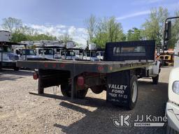 (Smock, PA) 1995 Ford F800 Flatbed Truck Not Running, Condition Unknown, Key Broken Inside Of Igniti