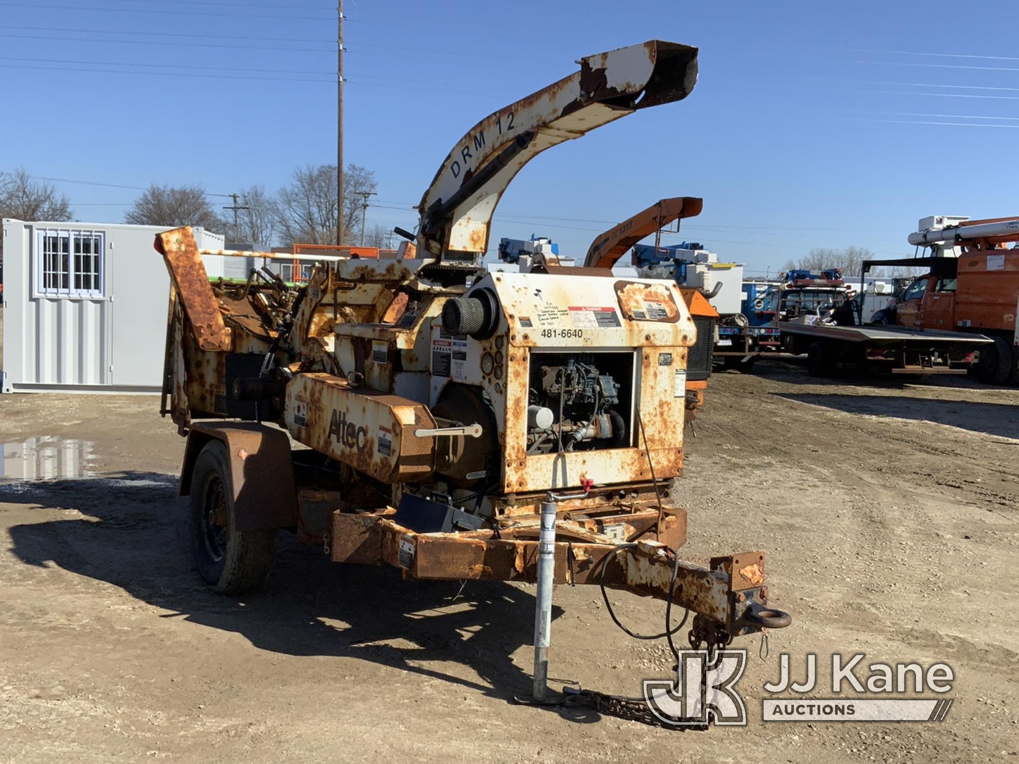 (Charlotte, MI) 2016 Altec DRM12 Chipper (12in Drum) Runs, Engine Noise, Jump to Start, No Key, Sell