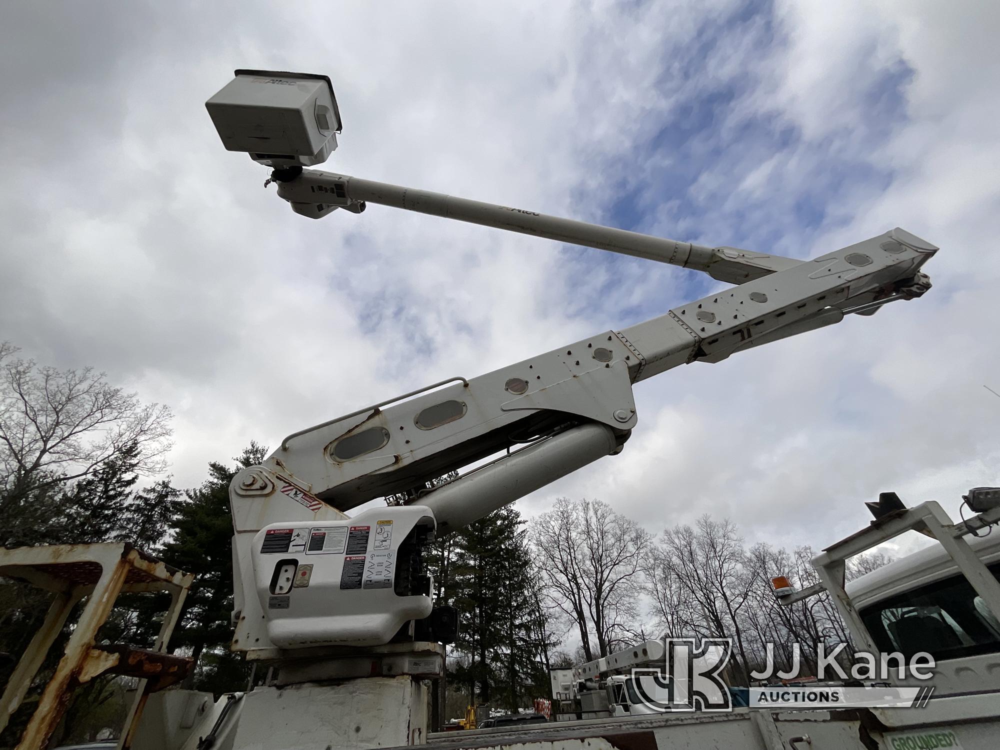 (Victor, NY) Altec AM55-E, Over-Center Material Handling Bucket Truck rear mounted on 2018 Freightli