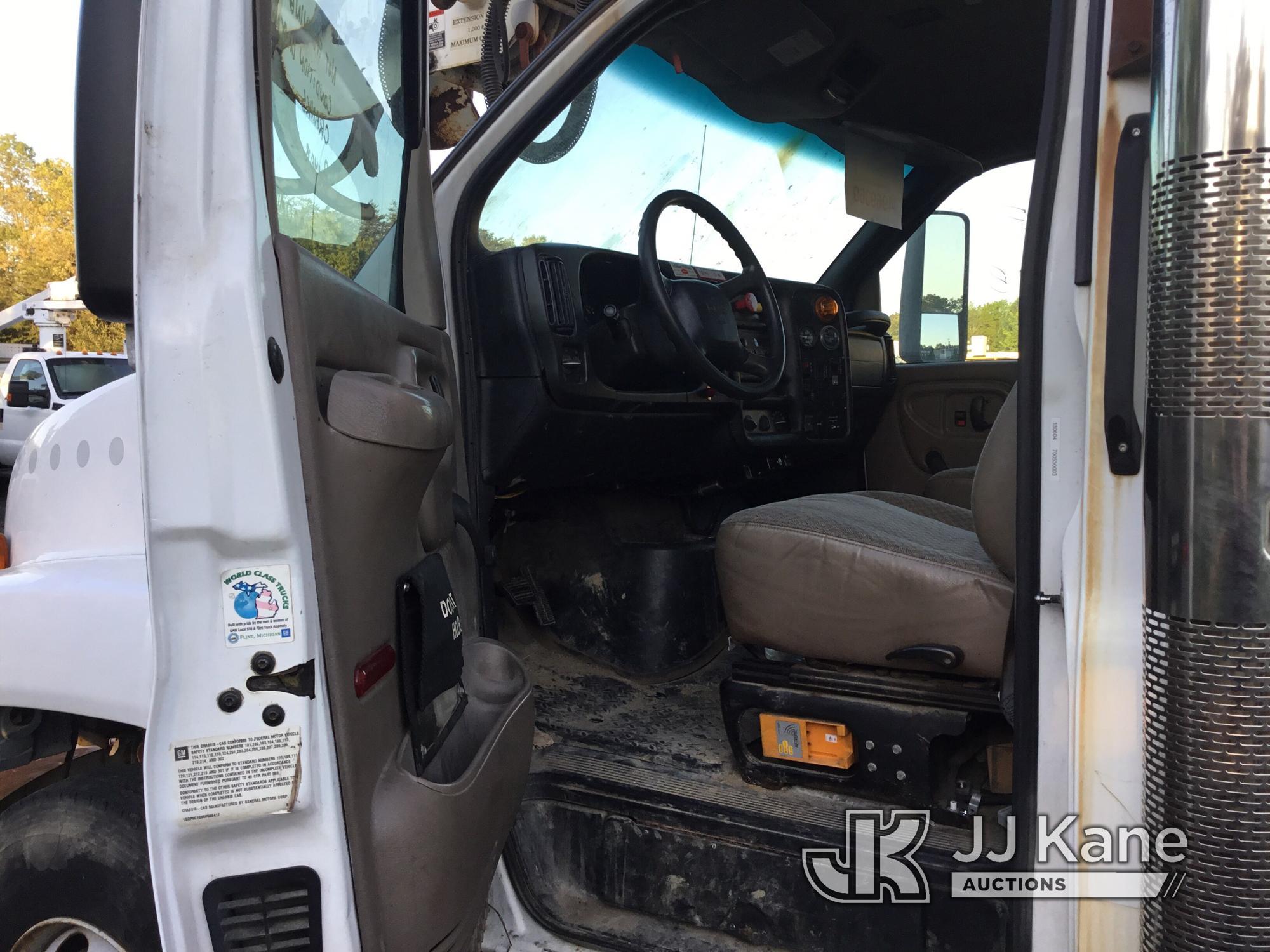 (Berlin Township, NJ) Altec DL45-BR, Digger Derrick rear mounted on 2005 GMC C8500 Flatbed/Utility T