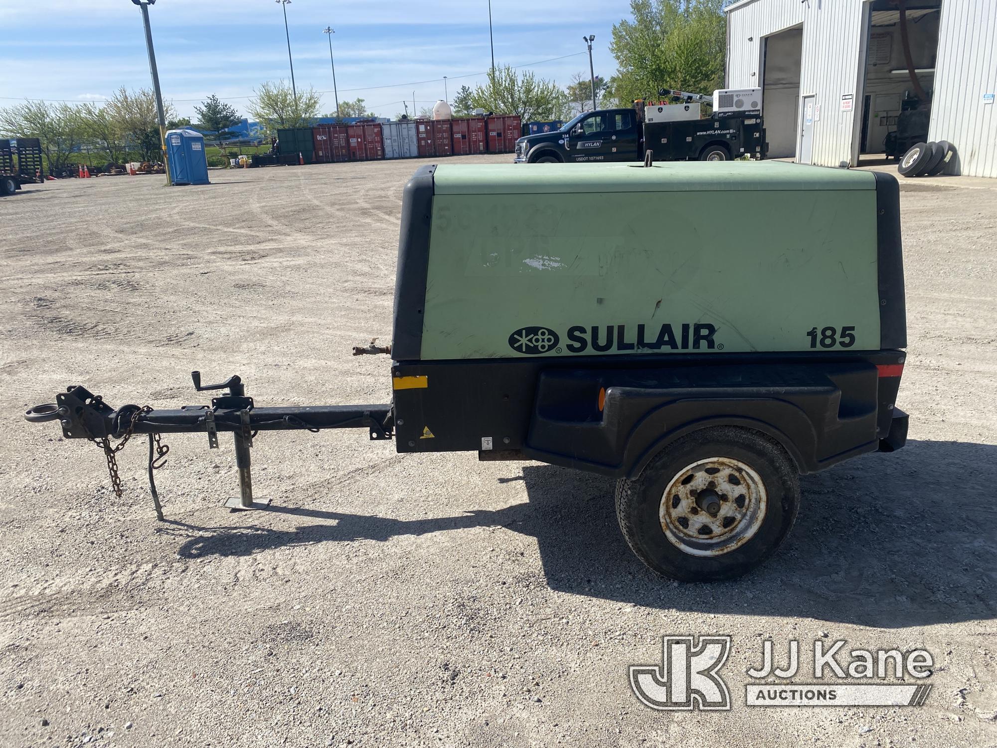 (University Park, IL) 2015 Sullair 185-DLQ-CAT 185 CFM Portable Air Compressor, trailer mtd No Title