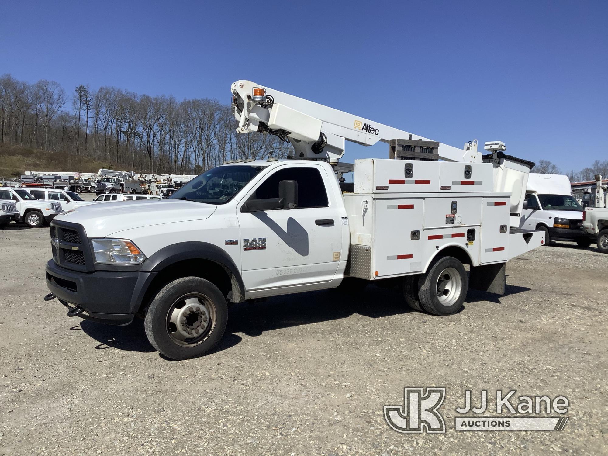 (Shrewsbury, MA) Altec AT200-A, Telescopic Non-Insulated Bucket Truck mounted behind cab on 2016 RAM