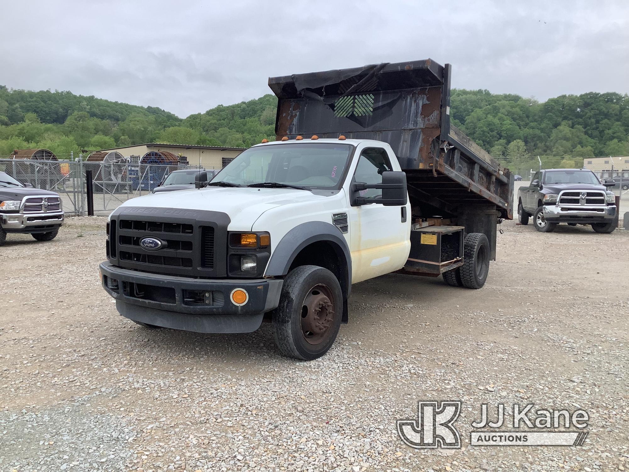 (Smock, PA) 2009 Ford F450 Dump Truck Runs, Moves & Operates, Rust & Body Damage