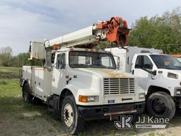 (Charlotte, MI) Altec D845-ATR, Digger Derrick rear mounted on 2001 International 4700 Utility Truck