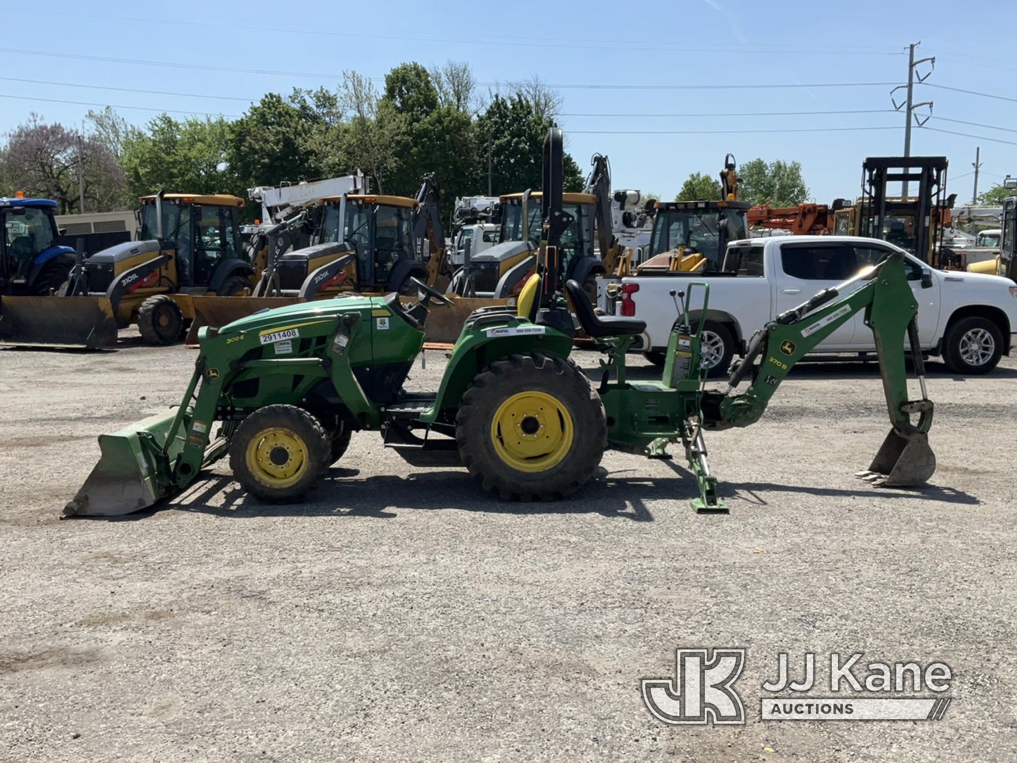 (Plymouth Meeting, PA) 2020 John Deere 3032E 4x4 Mini Utility Tractor Loader Backhoe Runs, Moves & O