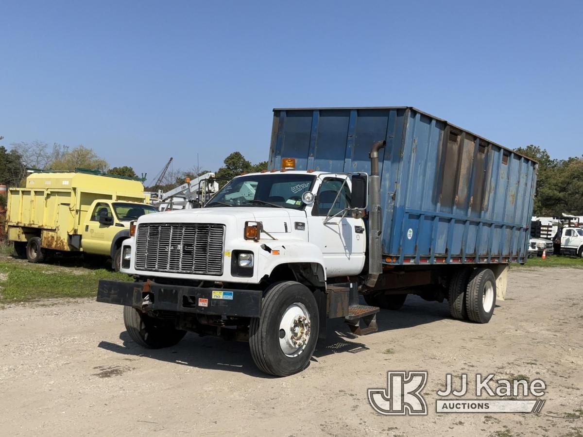 (Bellport, NY) 1999 GMC C7500 Dump Debris Truck Runs & Moves, Dump Not Operating, Dump Frame Twisted