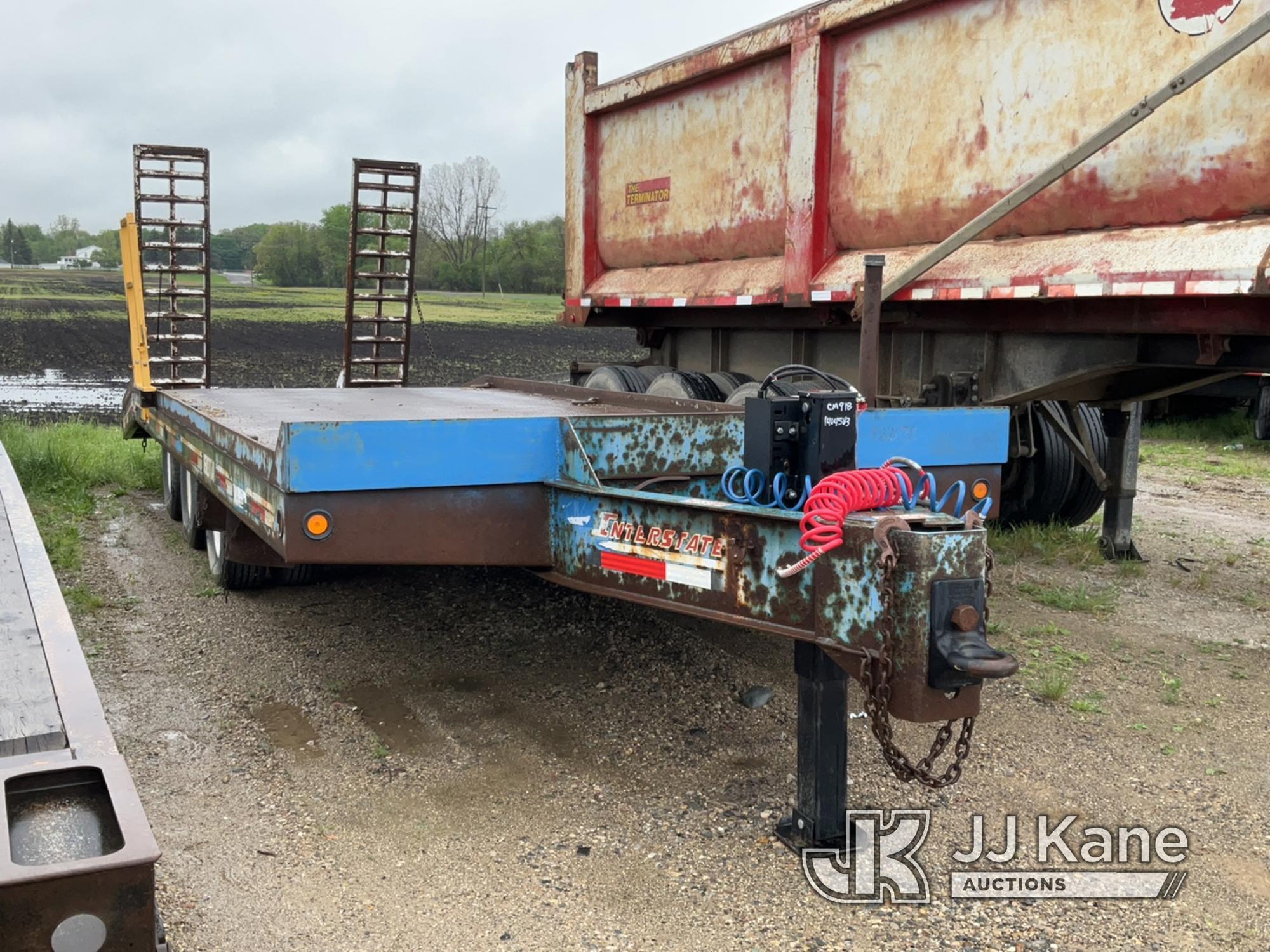 (Charlotte, MI) 2009 Interstate 18DTA Tri-Axle Flatbed Trailer Jack Operates. Seller States: Rotted