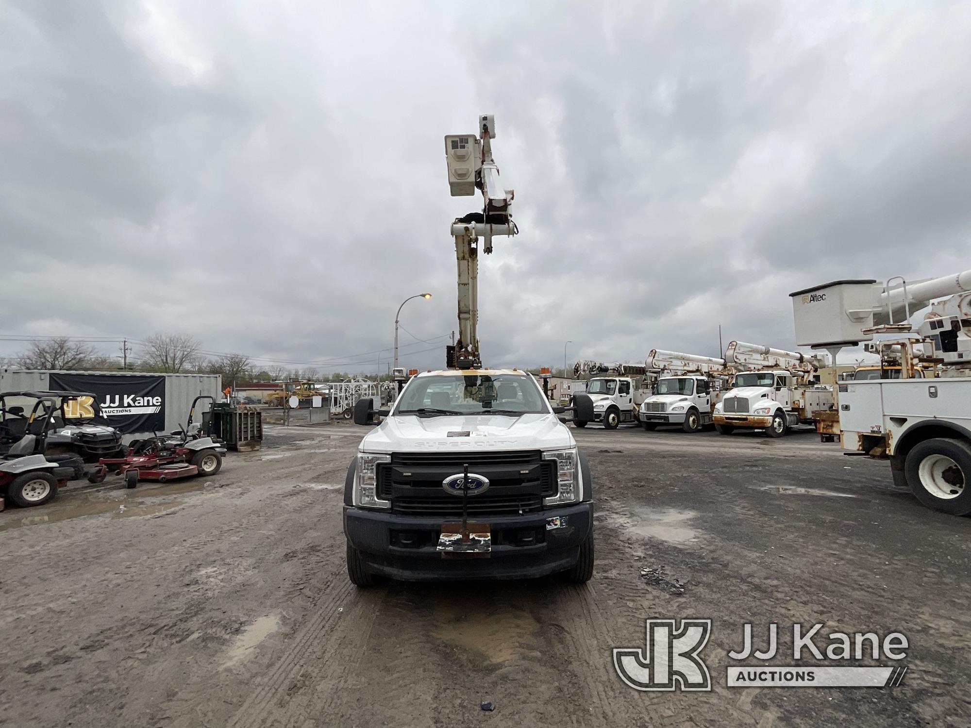 (Rome, NY) Atlec AT41M, Articulating & Telescopic Material Handling Bucket Truck mounted behind cab