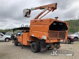 (Smock, PA) Versalift SST40EIH, Articulating & Telescopic Bucket mounted behind cab on 2015 Ford F55