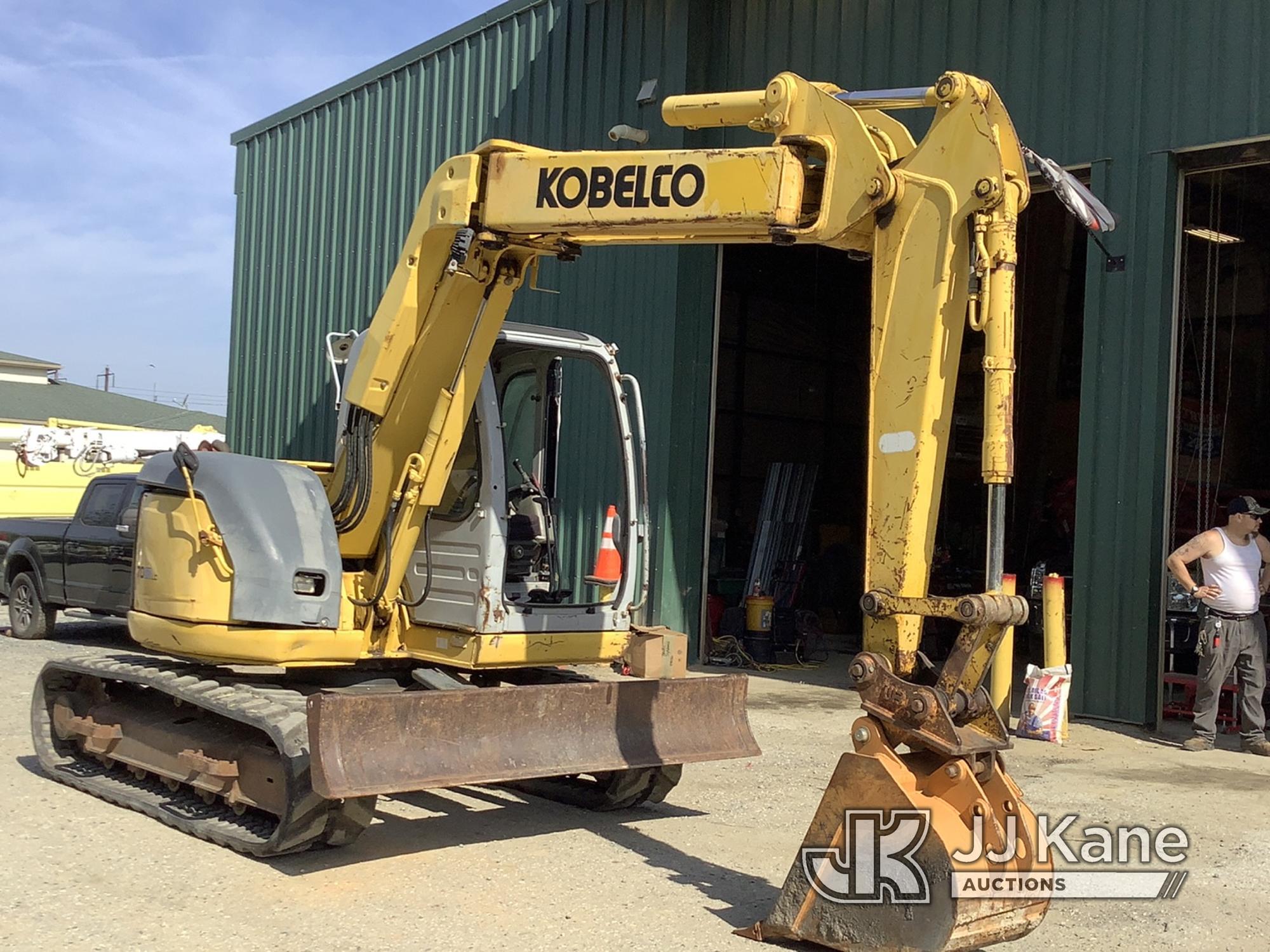 (Harmans, MD) Kobelco SK70SR-1E Mini Hydraulic Excavator Runs, Moves & Operates, Rust Damage