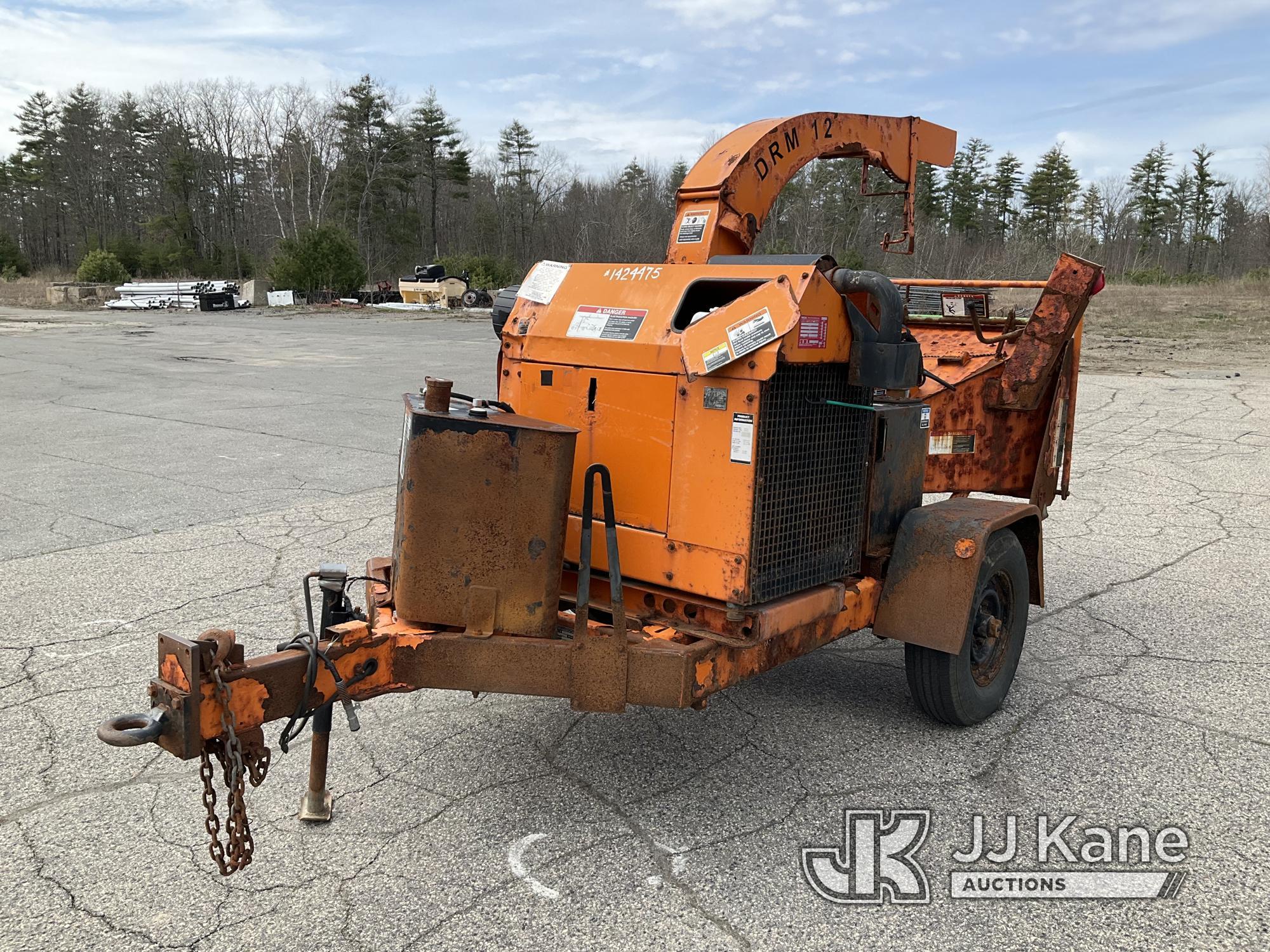 (Wells, ME) 2015 Altec DRM12 Chipper (12in Drum), trailer mtd Not Running, Condition Unknown, Cranks