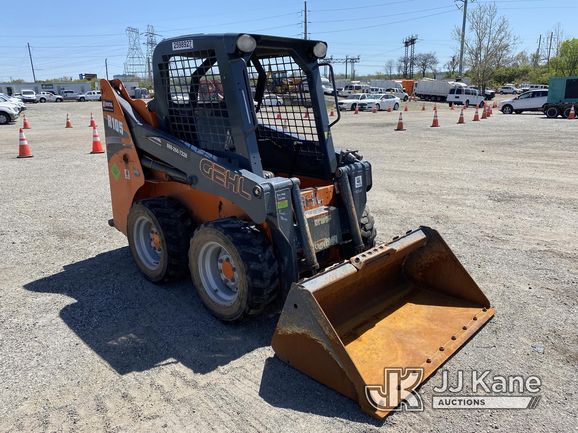 (Plymouth Meeting, PA) 2018 Gehl R105 Rubber Tired Skid Steer Loader Runs Moves & Operates