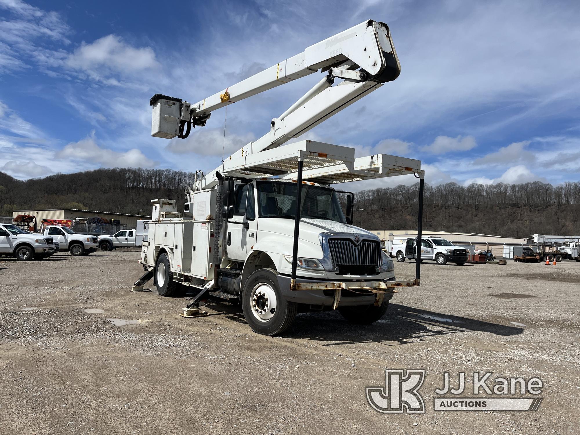 (Smock, PA) Lift-All LOM15-55-1S, Articulating & Telescopic Material Handling Bucket Truck rear moun