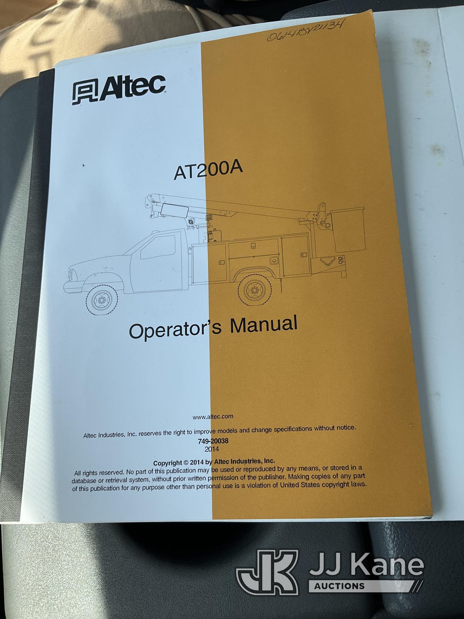 (Shrewsbury, MA) Altec AT200A, Telescopic Non-Insulated Bucket Truck mounted behind cab on 2014 Ford