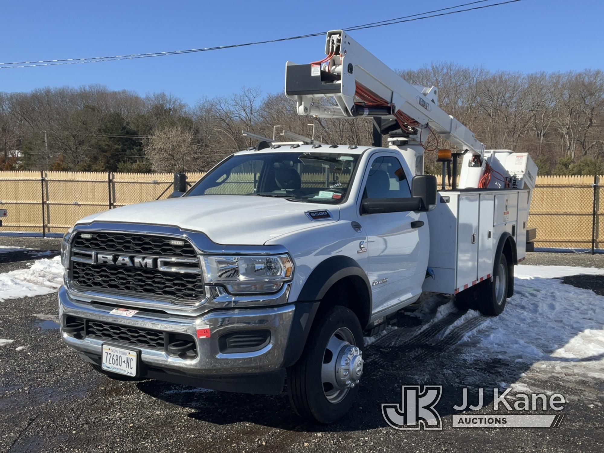 (Kings Park, NY) Versalift SST40EIH-02, Articulating & Telescopic Bucket Truck center mounted on 202