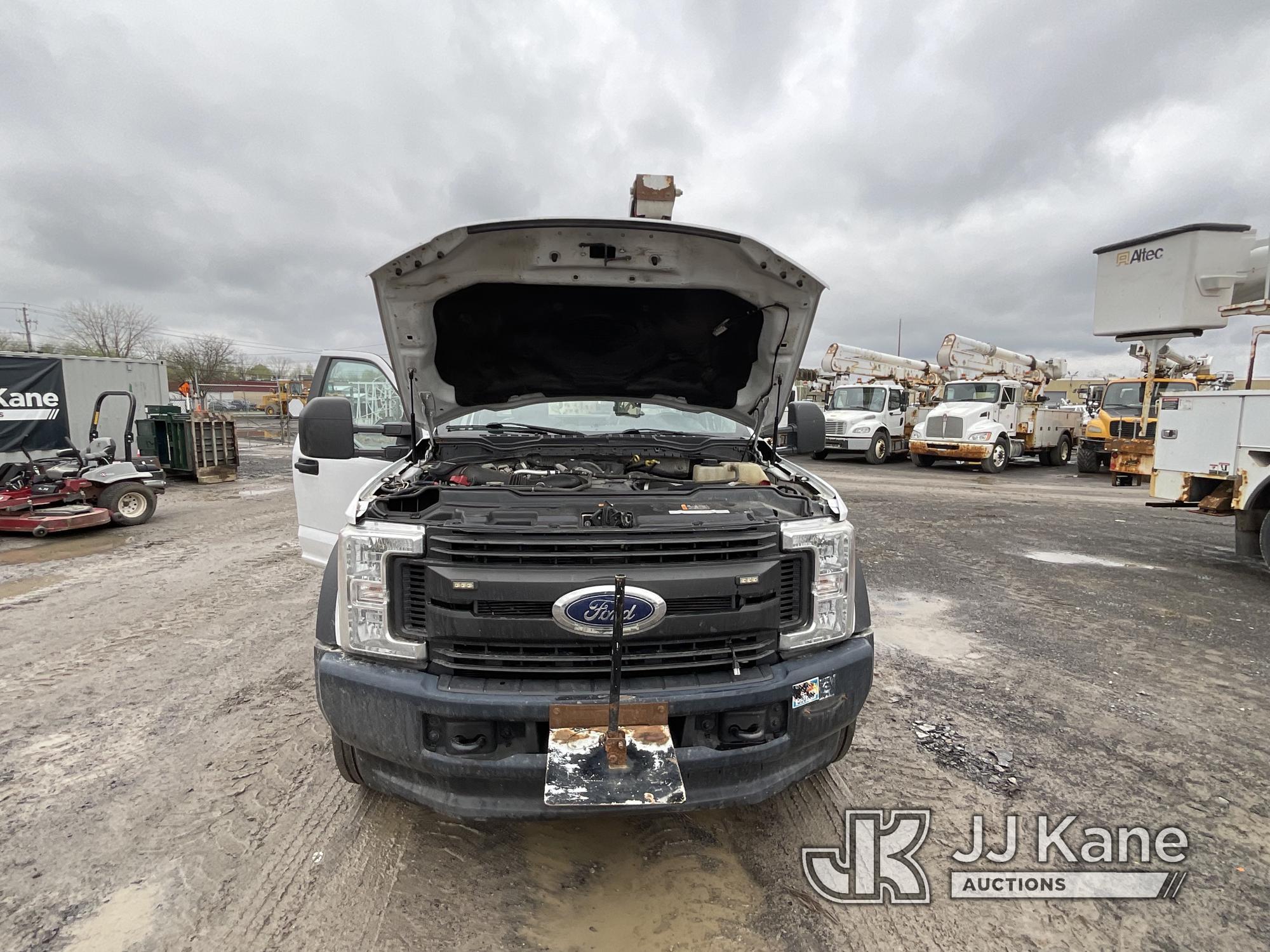 (Rome, NY) Atlec AT41M, Articulating & Telescopic Material Handling Bucket Truck mounted behind cab