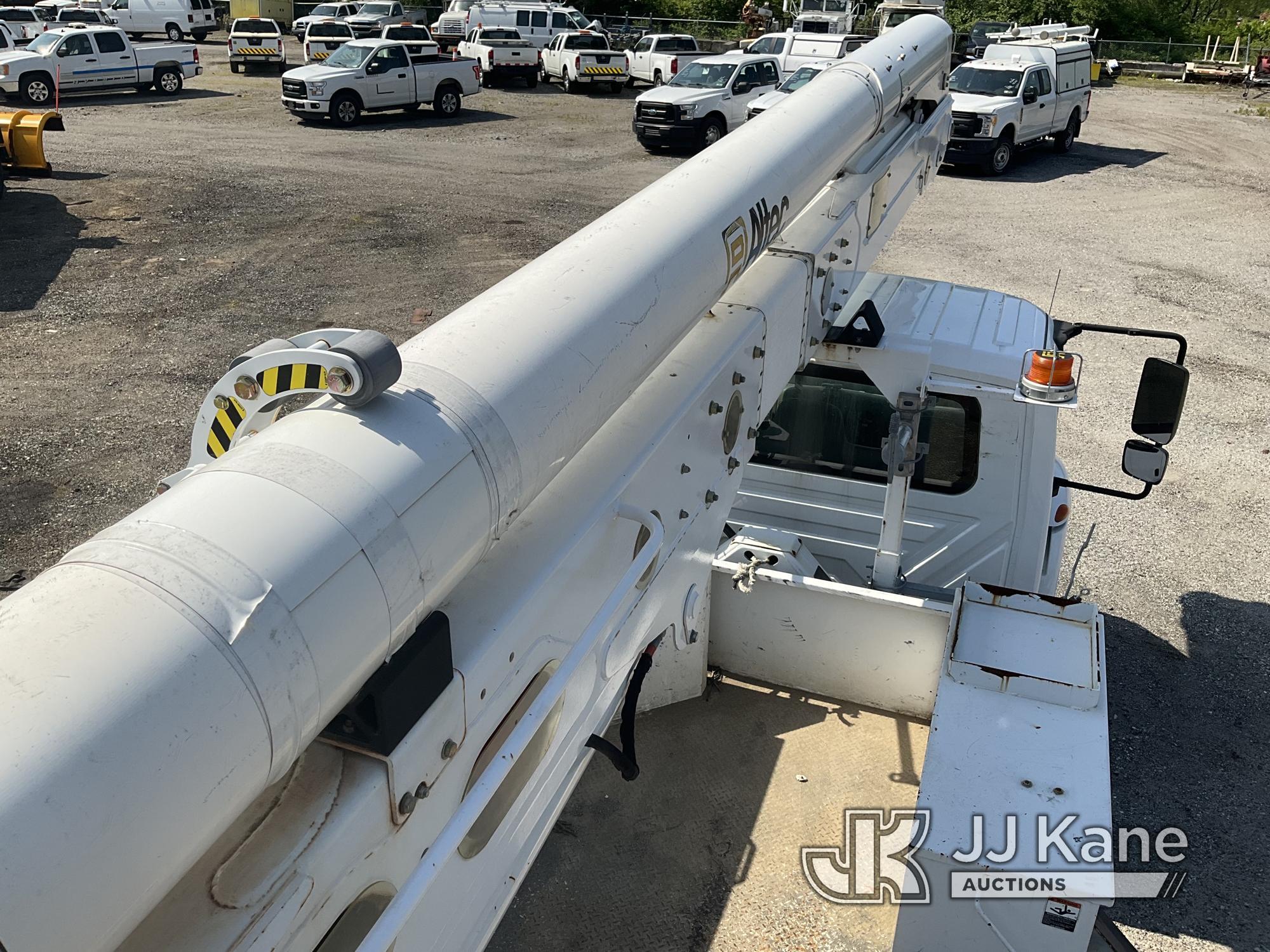 (Plymouth Meeting, PA) Altec AA55-MH, Material Handling Bucket Truck rear mounted on 2017 Internatio