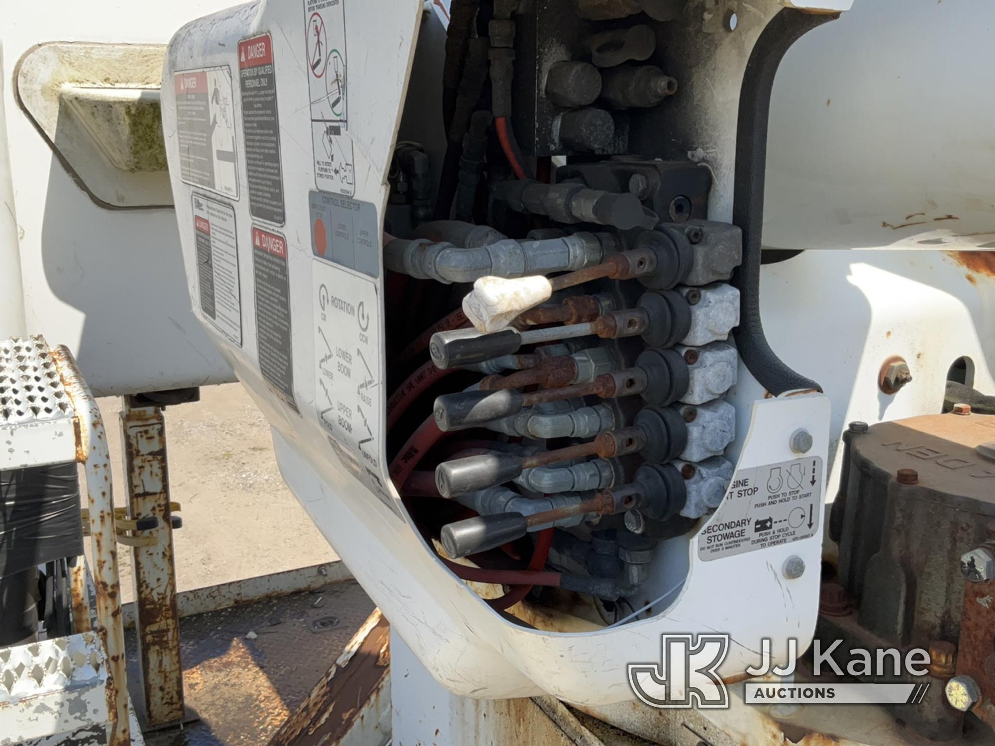 (Bellport, NY) Altec AM55, Over-Center Material Handling Bucket rear mounted on 2011 Freightliner M2