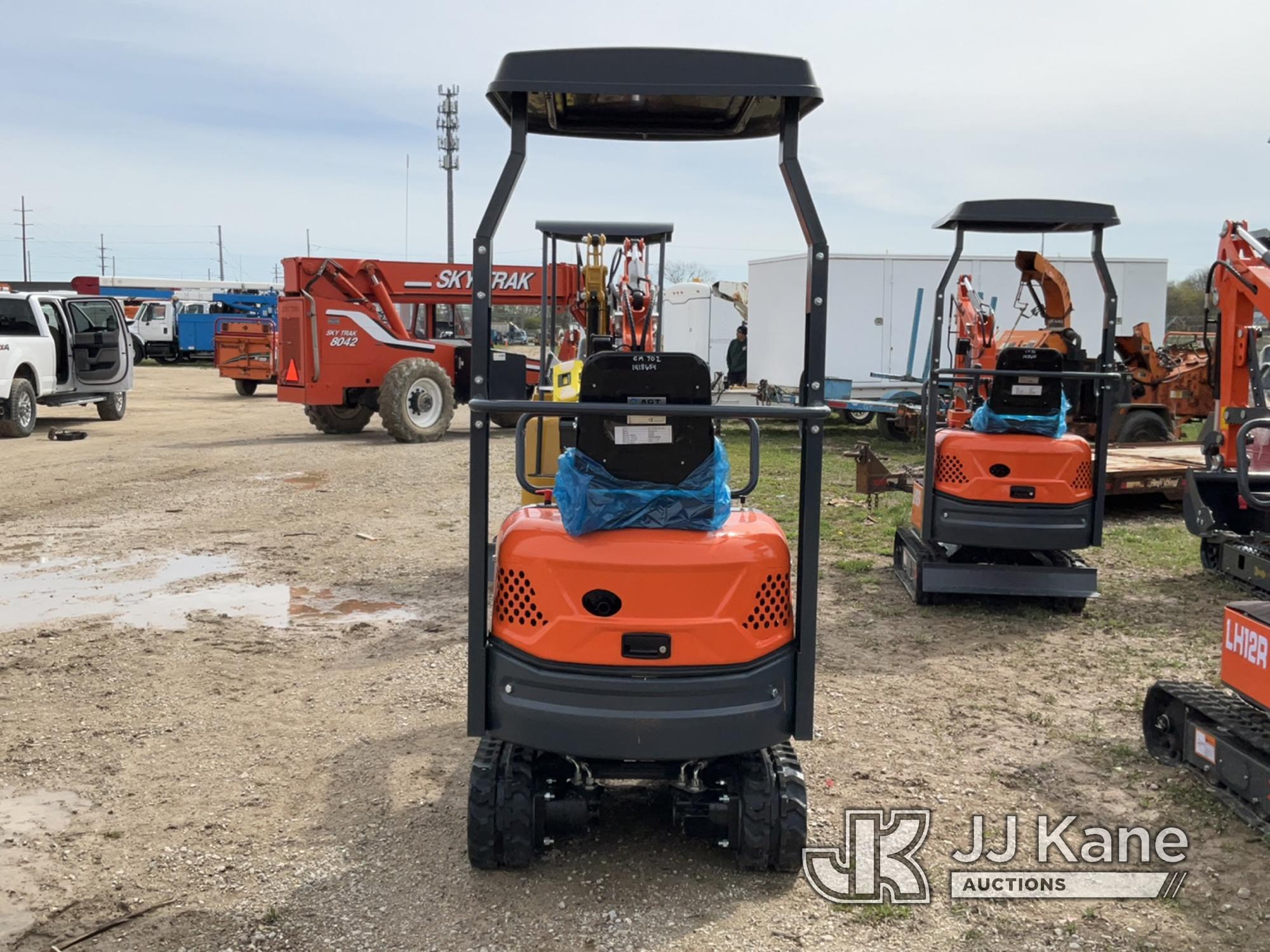 (Charlotte, MI) 2024 AGT LH12R Mini Hydraulic Excavator New/Unused, Hour meter issue - hour meter ru