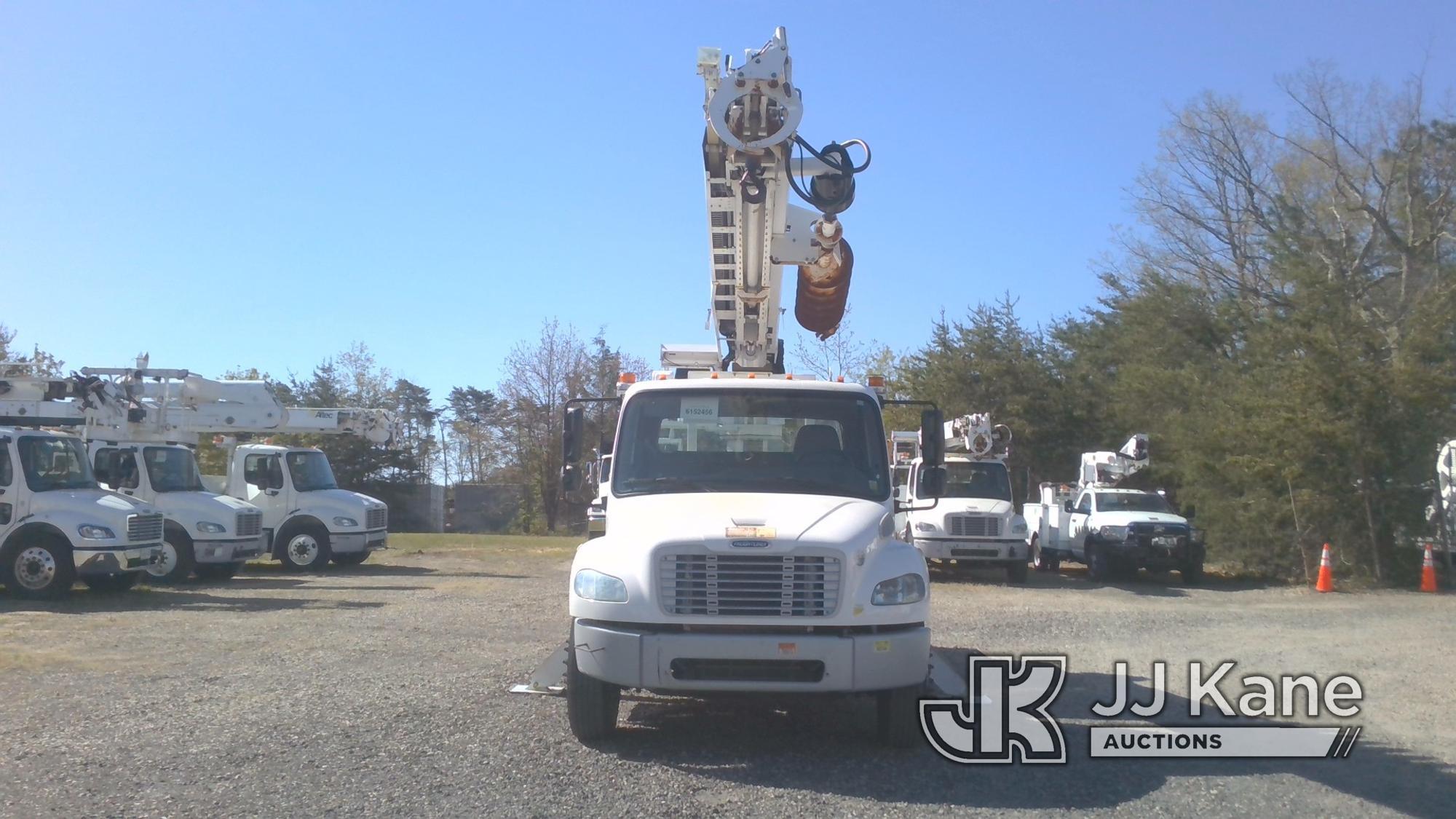 (West Berlin, NJ) Altec DM47B-TR, Digger Derrick rear mounted on 2016 Freightliner M2 106 Utility Tr