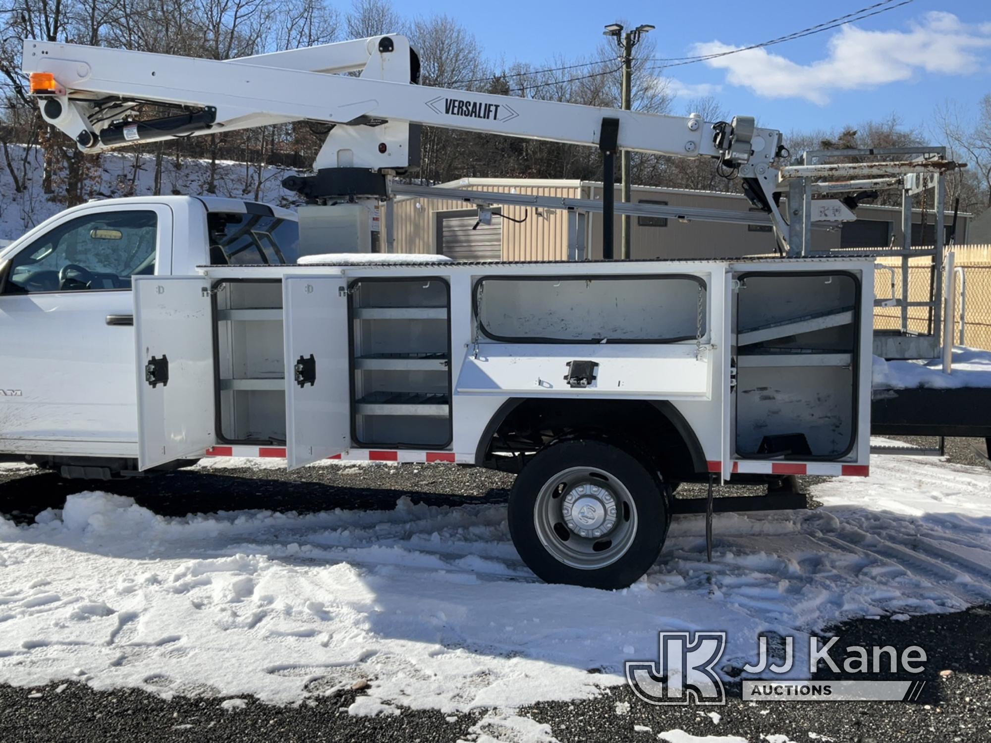 (Kings Park, NY) Versalift STP36NE, Articulating & Telescopic Non-Insulated Bucket Truck mounted beh