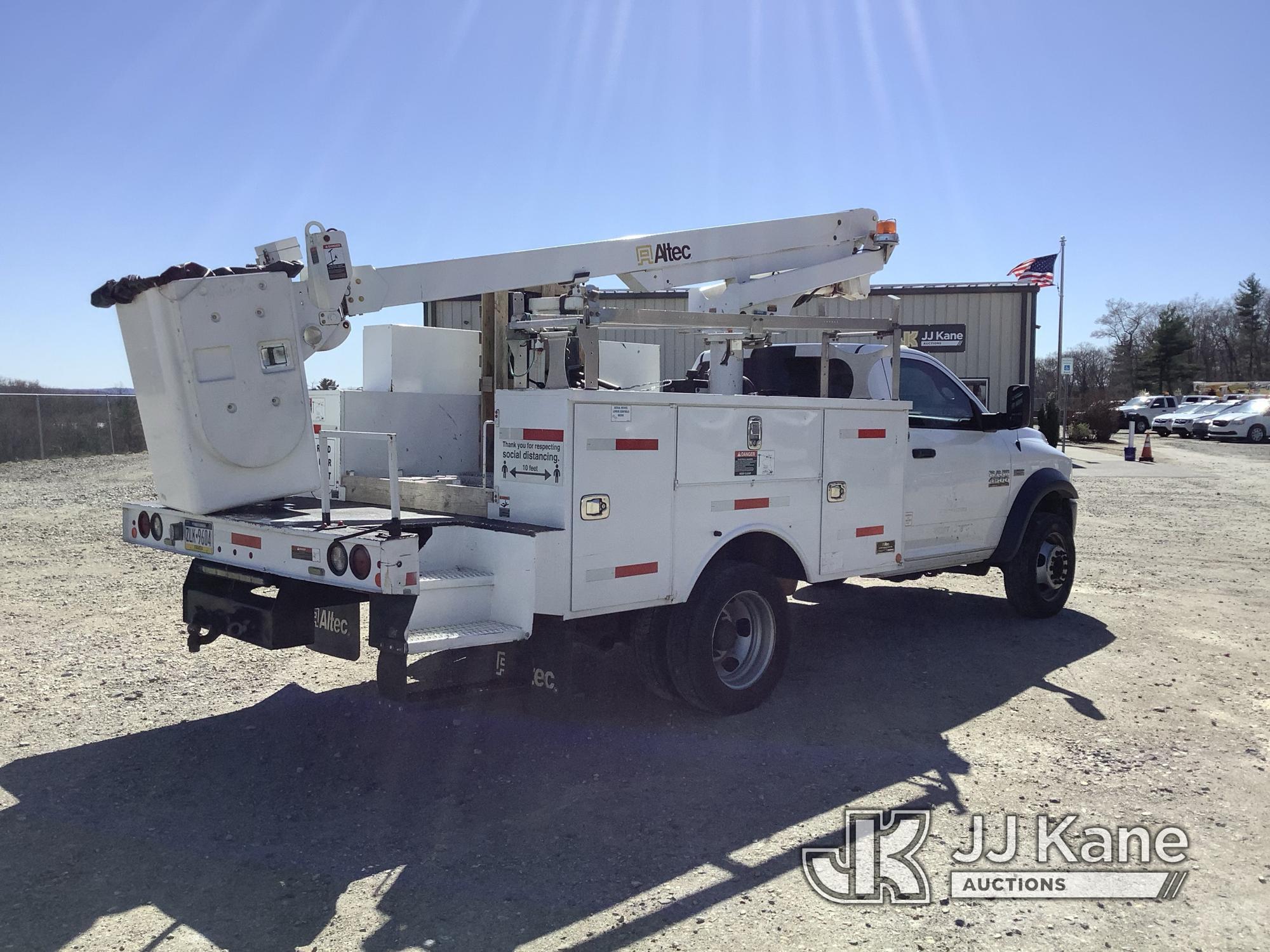 (Shrewsbury, MA) Altec AT200-A, Telescopic Non-Insulated Bucket Truck mounted behind cab on 2016 RAM