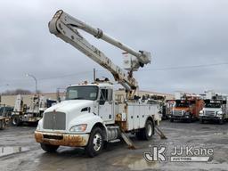 (Rome, NY) Altec AA55, Material Handling Bucket Truck rear mounted on 2017 Kenworth T370 Utility Tru