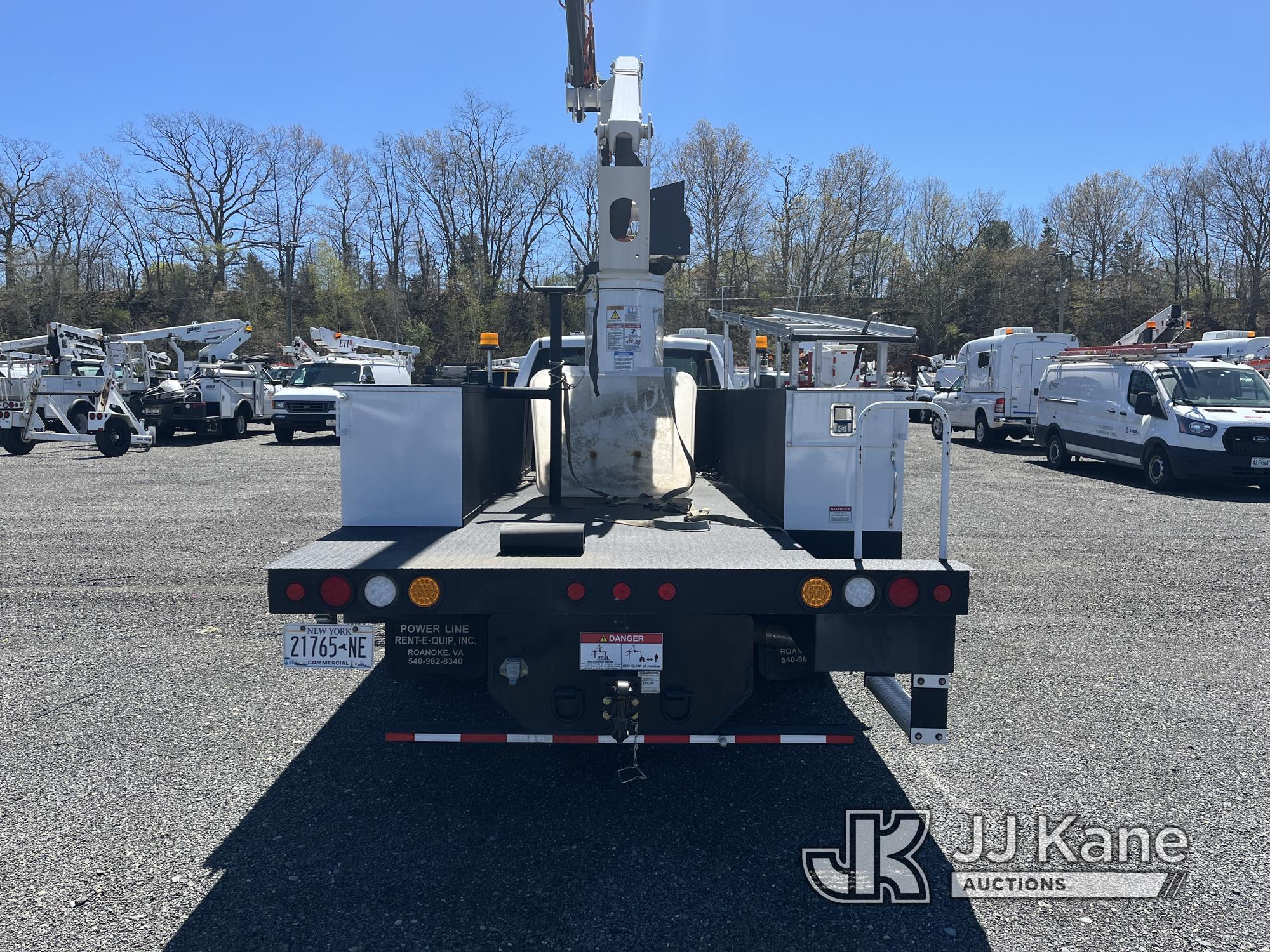 (Kings Park, NY) Versalift SST40EIH-02, Articulating & Telescopic Bucket Truck mounted behind cab on