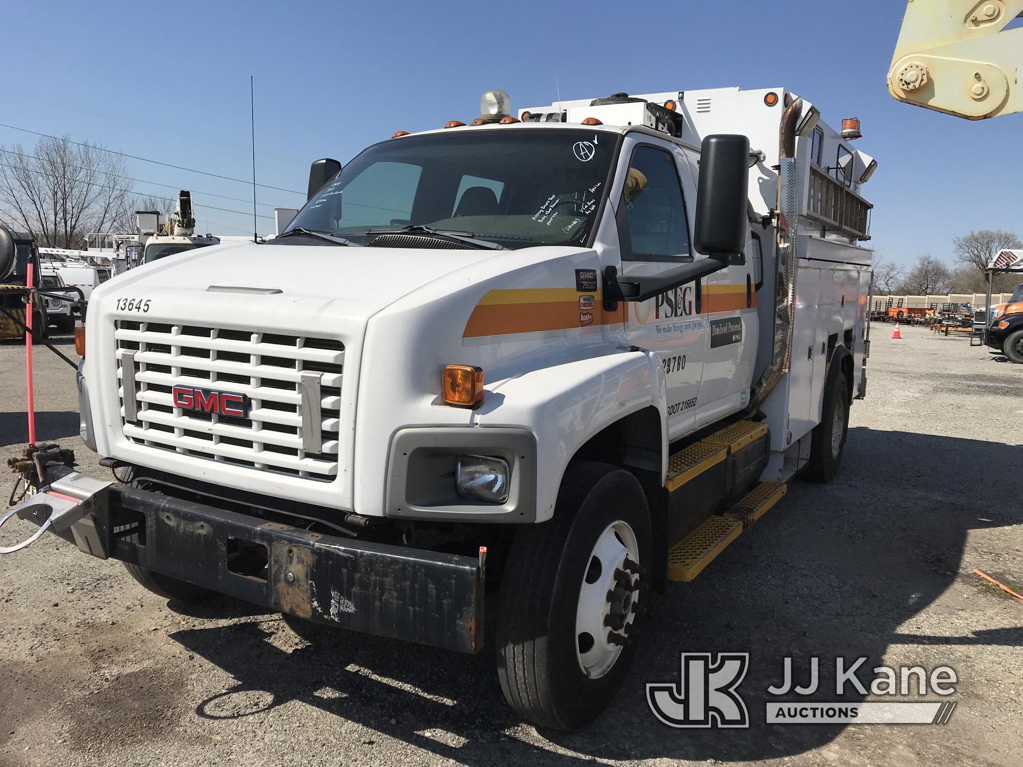 (Plymouth Meeting, PA) 2007 GMC C7500 Crew-Cab Enclosed Utility Truck Runs & Moves, Leaks Air, Body