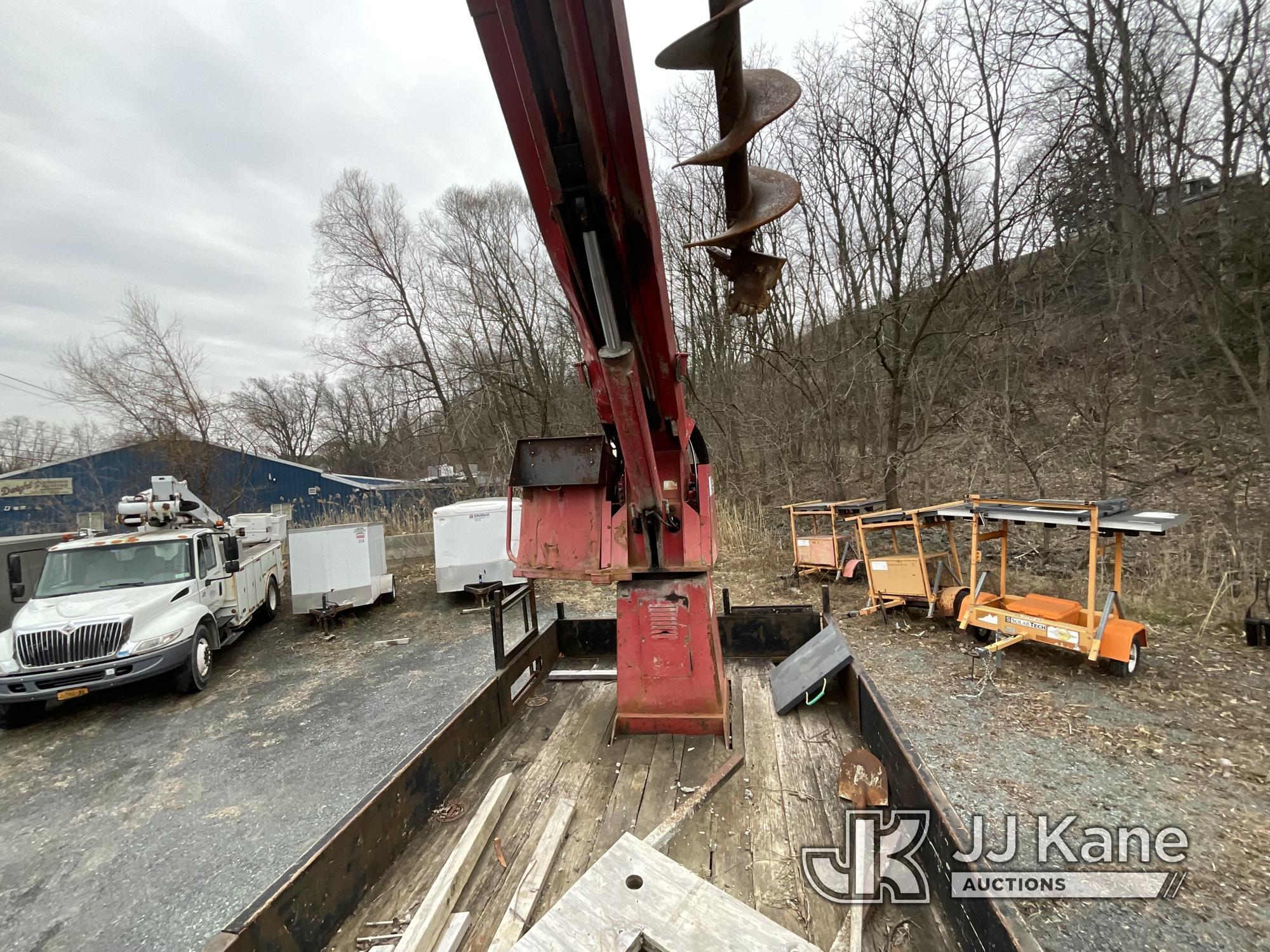 (Rensselaer, NY) Altec D845-BR, Digger Derrick rear mounted on 2000 Volvo WG 6x4 Flatbed/Utility Tru