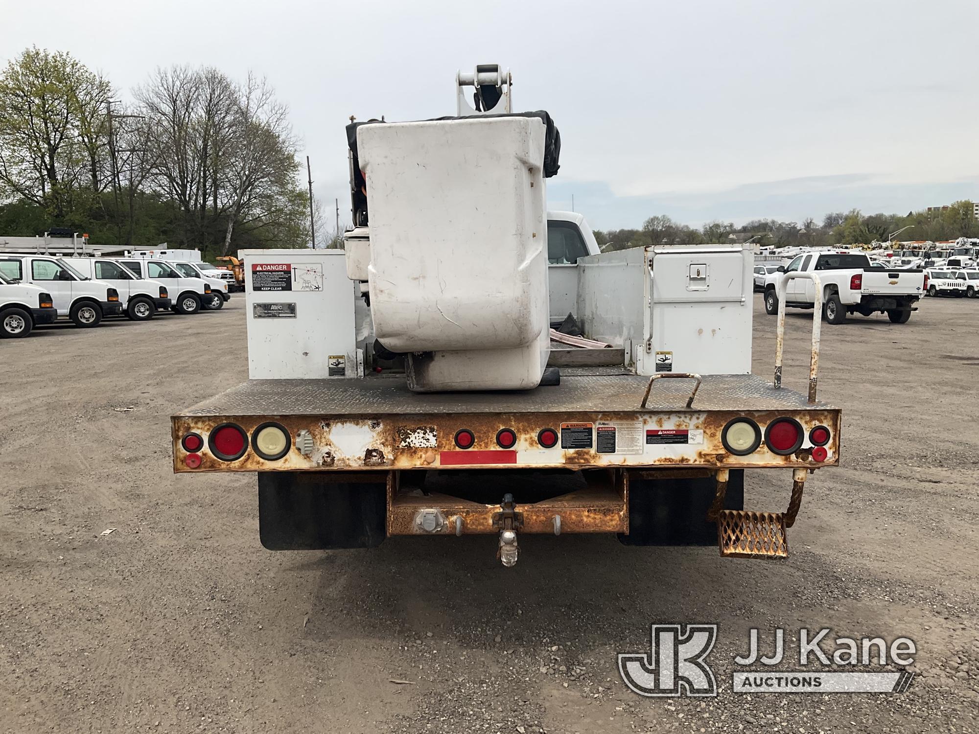 (Plymouth Meeting, PA) Altec AT37G, Articulating & Telescopic Bucket Truck mounted behind cab on 201